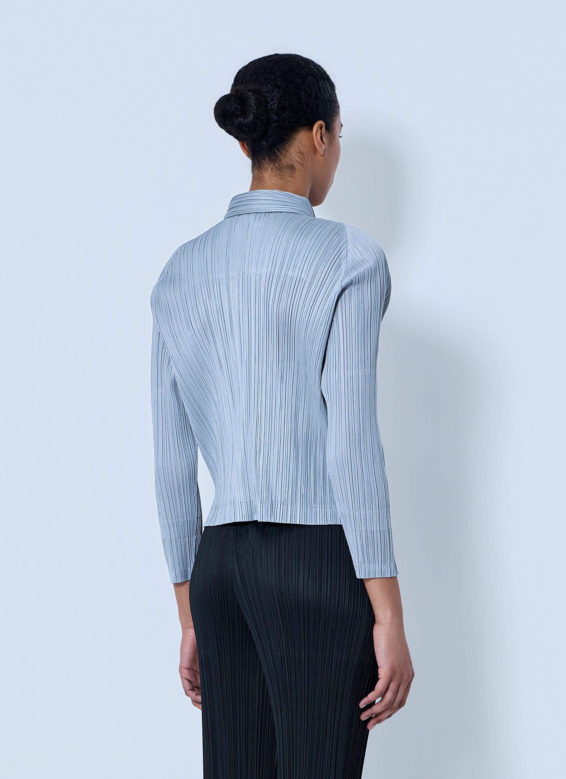 Pleats Please Issey Miyake Women Structured Pleat Long Sleeve Shirt PLEATS PLEASE ISSEY MIYAKE