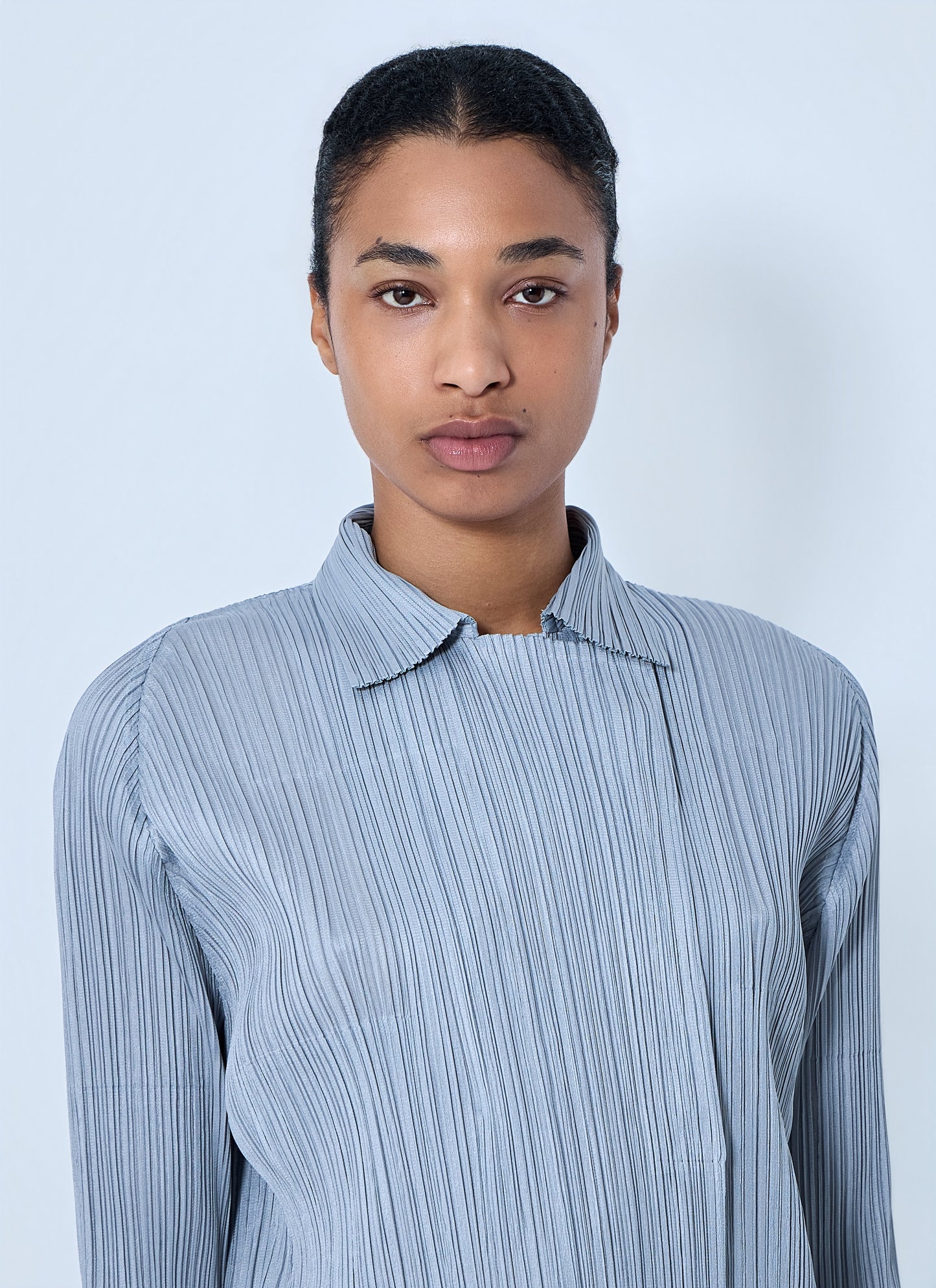 Pleats Please Issey Miyake Women Structured Pleat Long Sleeve Shirt PLEATS PLEASE ISSEY MIYAKE