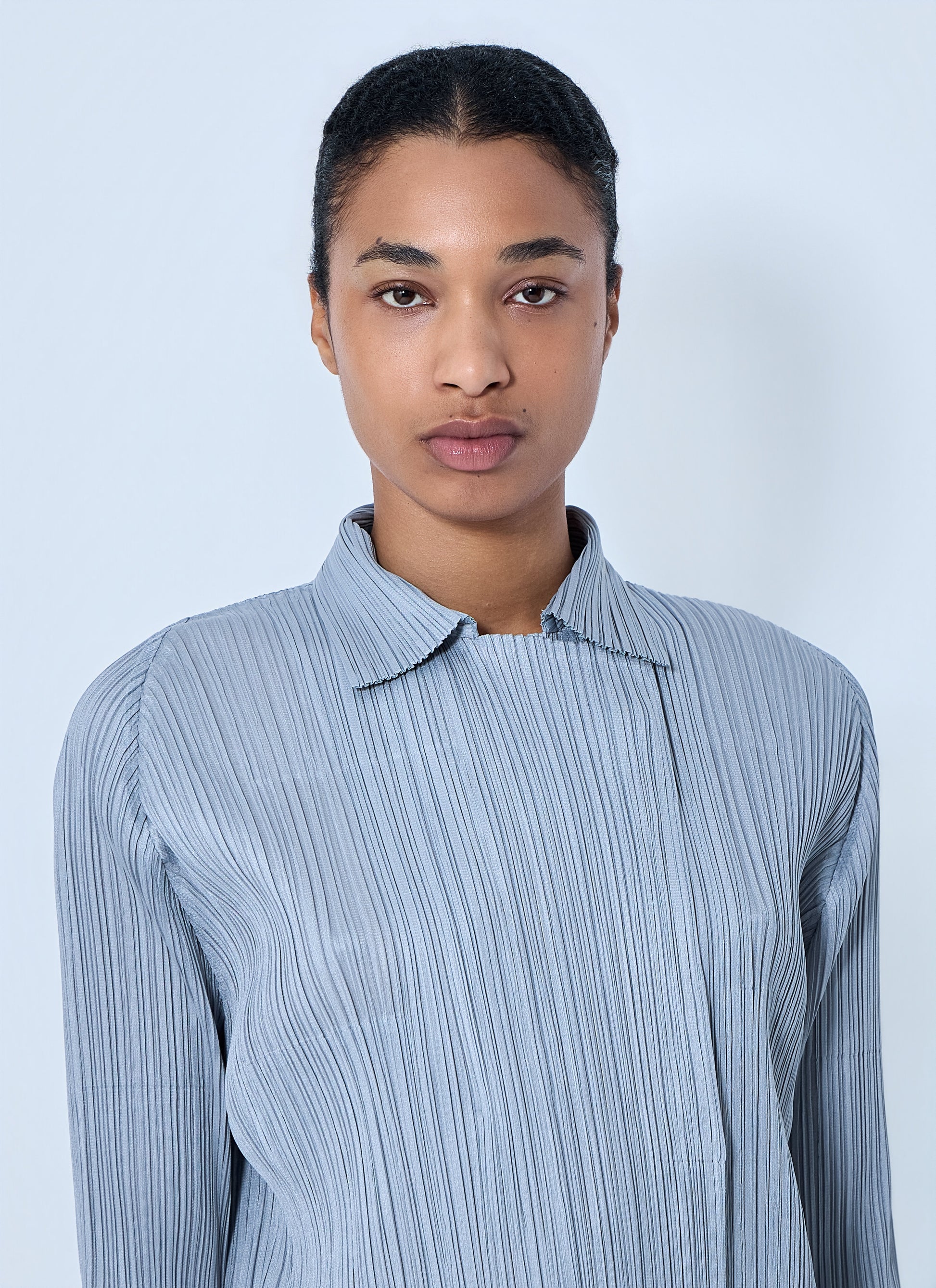 Pleats Please Issey Miyake Women Structured Pleat Long Sleeve Shirt PLEATS PLEASE ISSEY MIYAKE