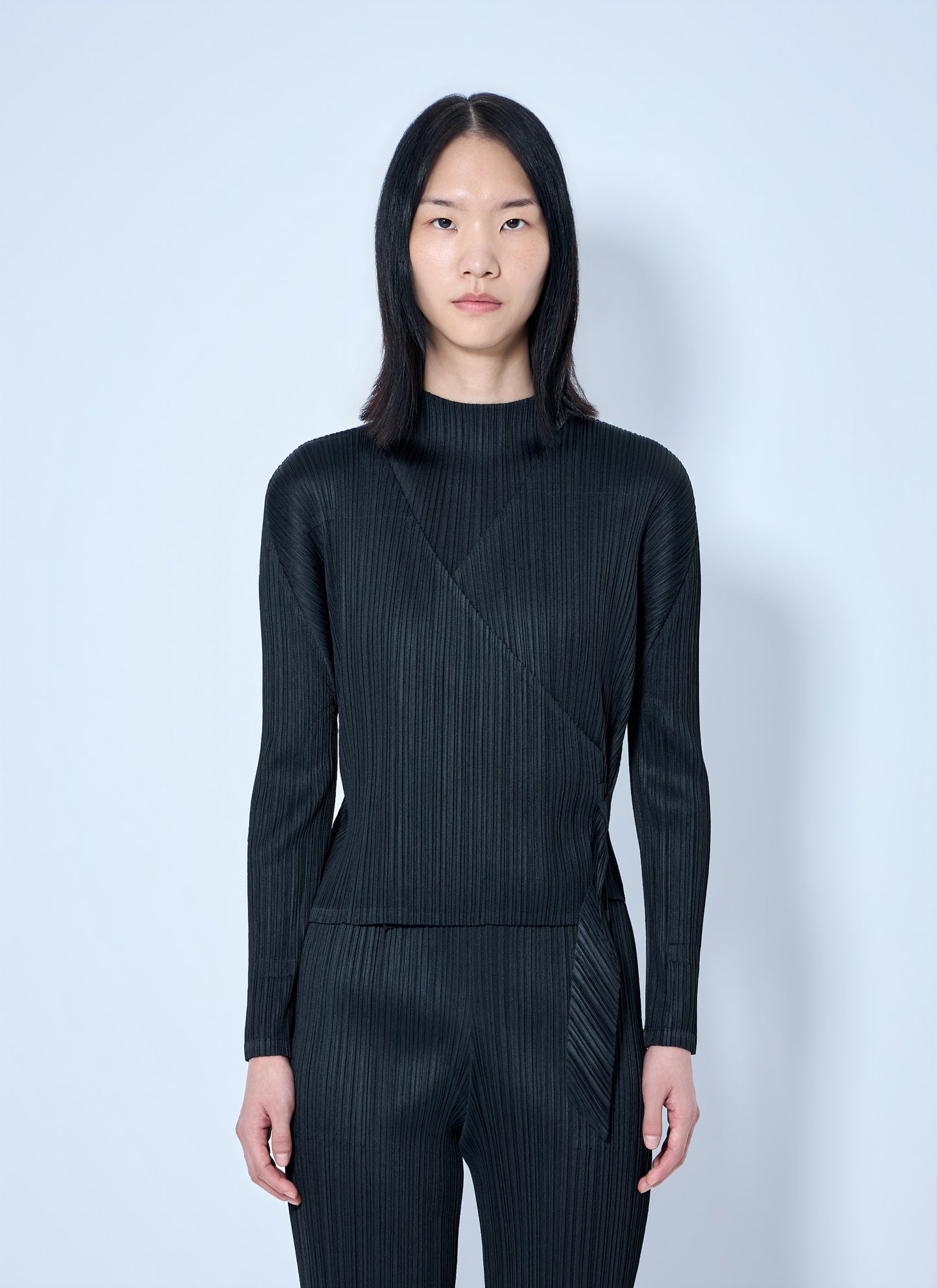 Pleats Please Issey Miyake Women Pleated Wrap Top PLEATS PLEASE ISSEY MIYAKE