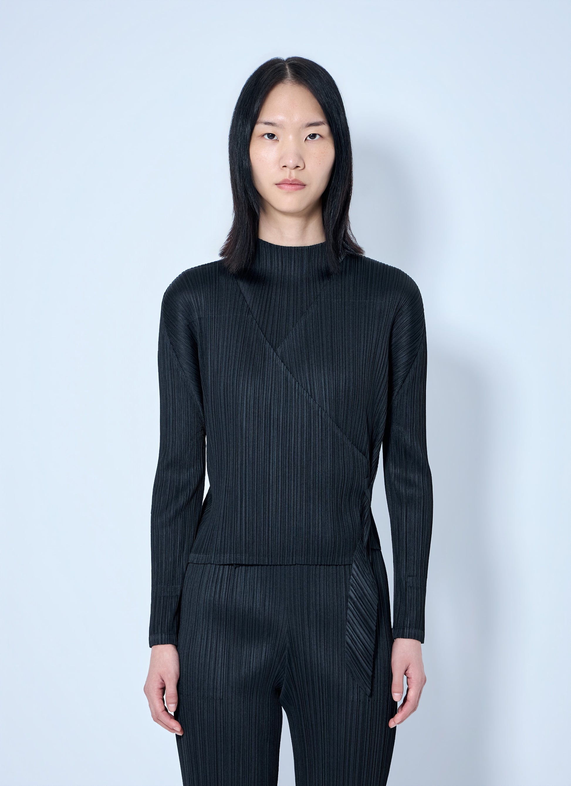 Pleats Please Issey Miyake Women Pleated Wrap Top PLEATS PLEASE ISSEY MIYAKE