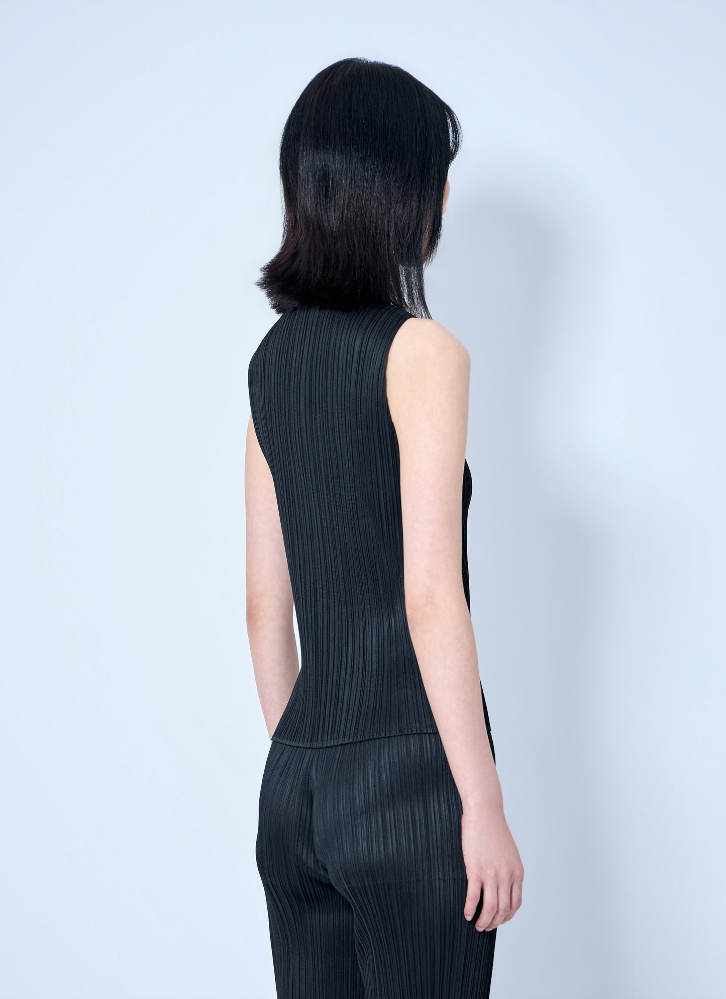 Pleats Please Issey Miyake Women Sleeveless Ribbed High-Neck Top PLEATS PLEASE ISSEY MIYAKE