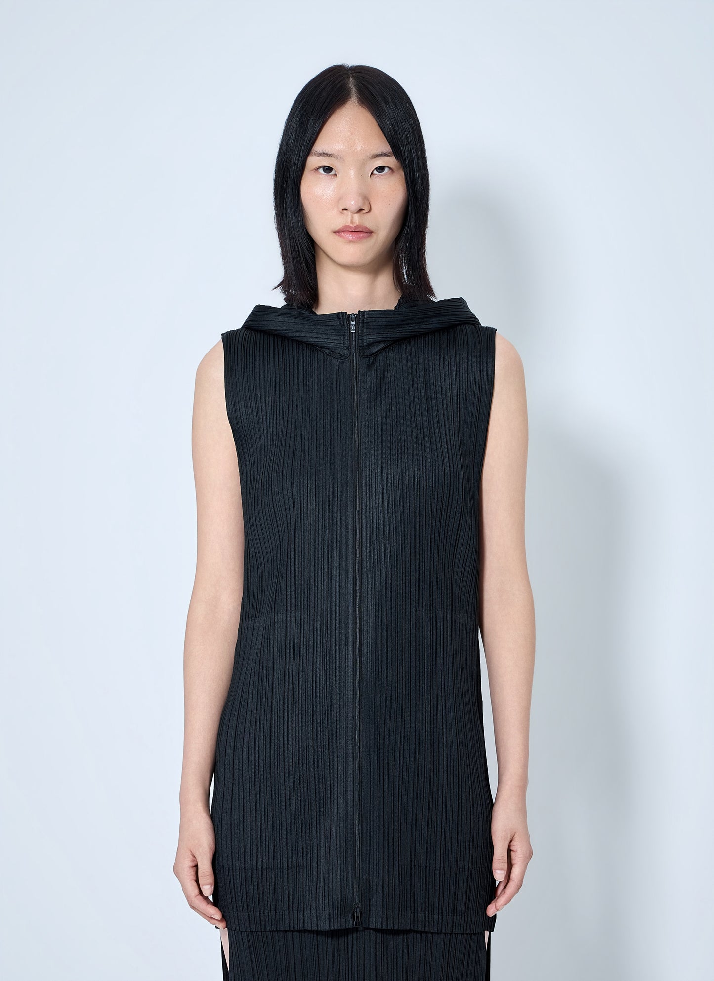 Pleats Please Issey Miyake Women Pleated Zip-Front Sleeveless Tio PLEATS PLEASE ISSEY MIYAKE
