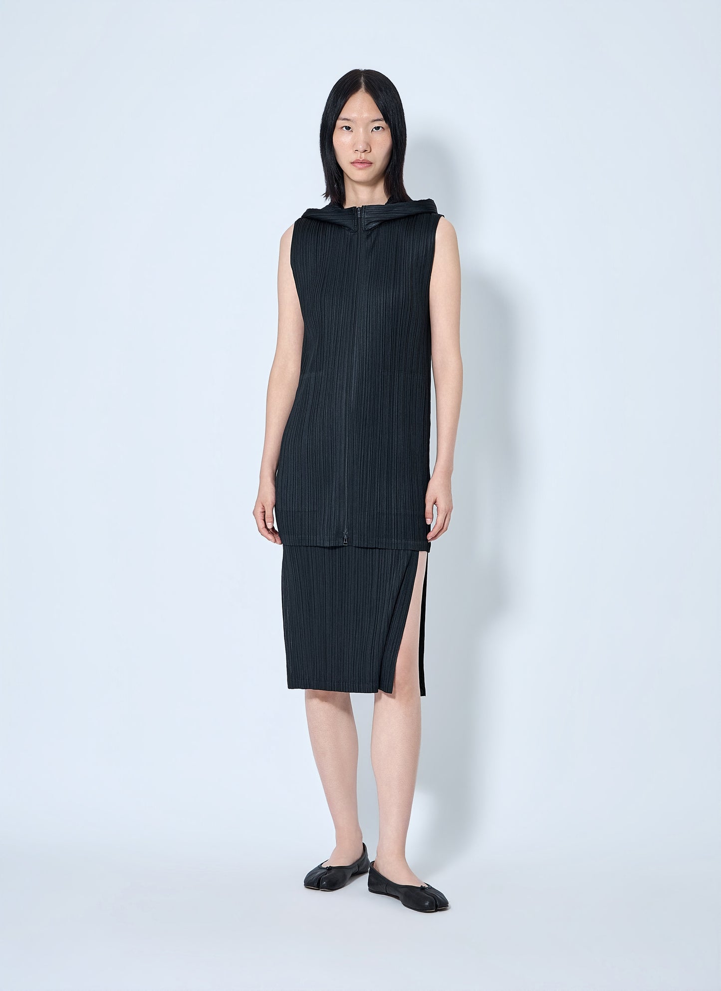 Pleats Please Issey Miyake Women Pleated Zip-Front Sleeveless Tio PLEATS PLEASE ISSEY MIYAKE