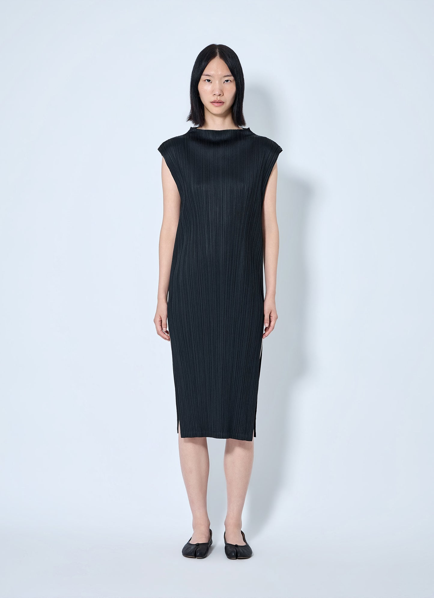 Pleats Please Issey Miyake Women Swing Solid Tunic Dress