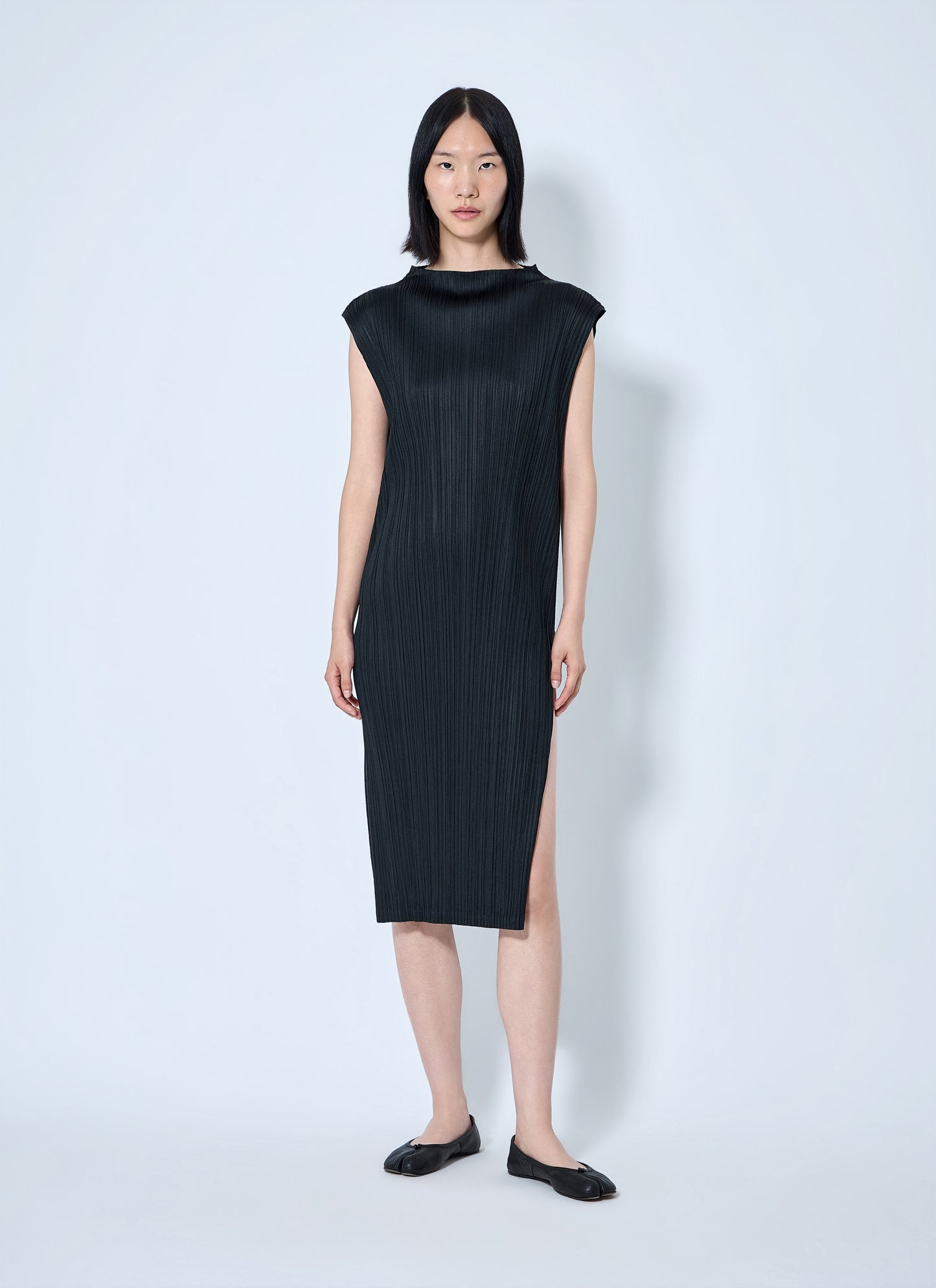 Pleats Please Issey Miyake Women Swing Solid Tunic Dress