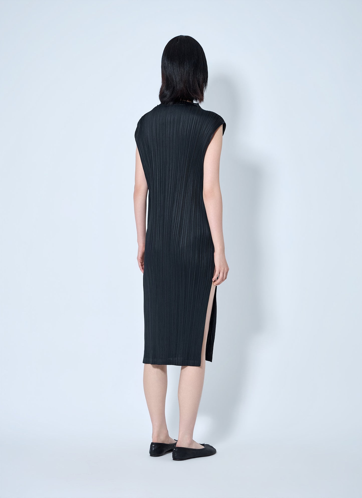 Pleats Please Issey Miyake Women Swing Solid Tunic Dress