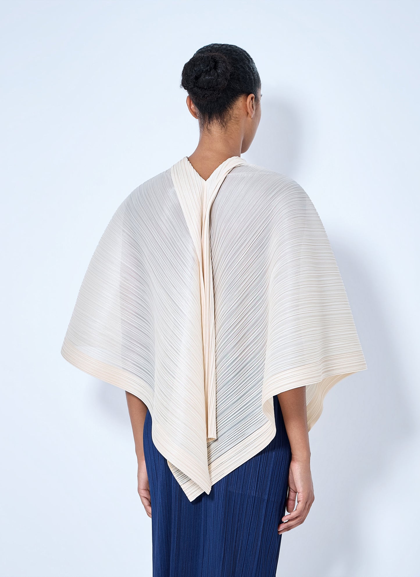 Pleats Please Issey Miyake Women Pleated Cape Blouse PLEATS PLEASE ISSEY MIYAKE