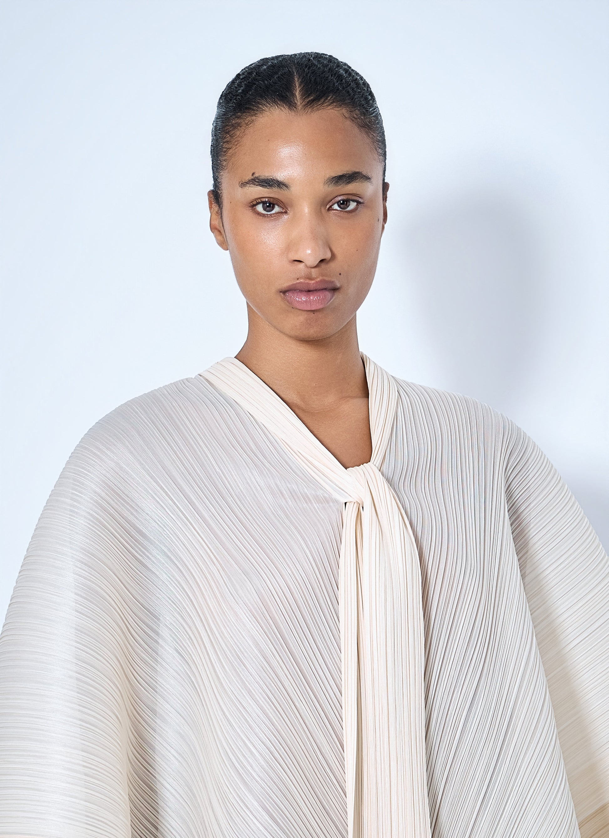 Pleats Please Issey Miyake Women Pleated Cape Blouse PLEATS PLEASE ISSEY MIYAKE