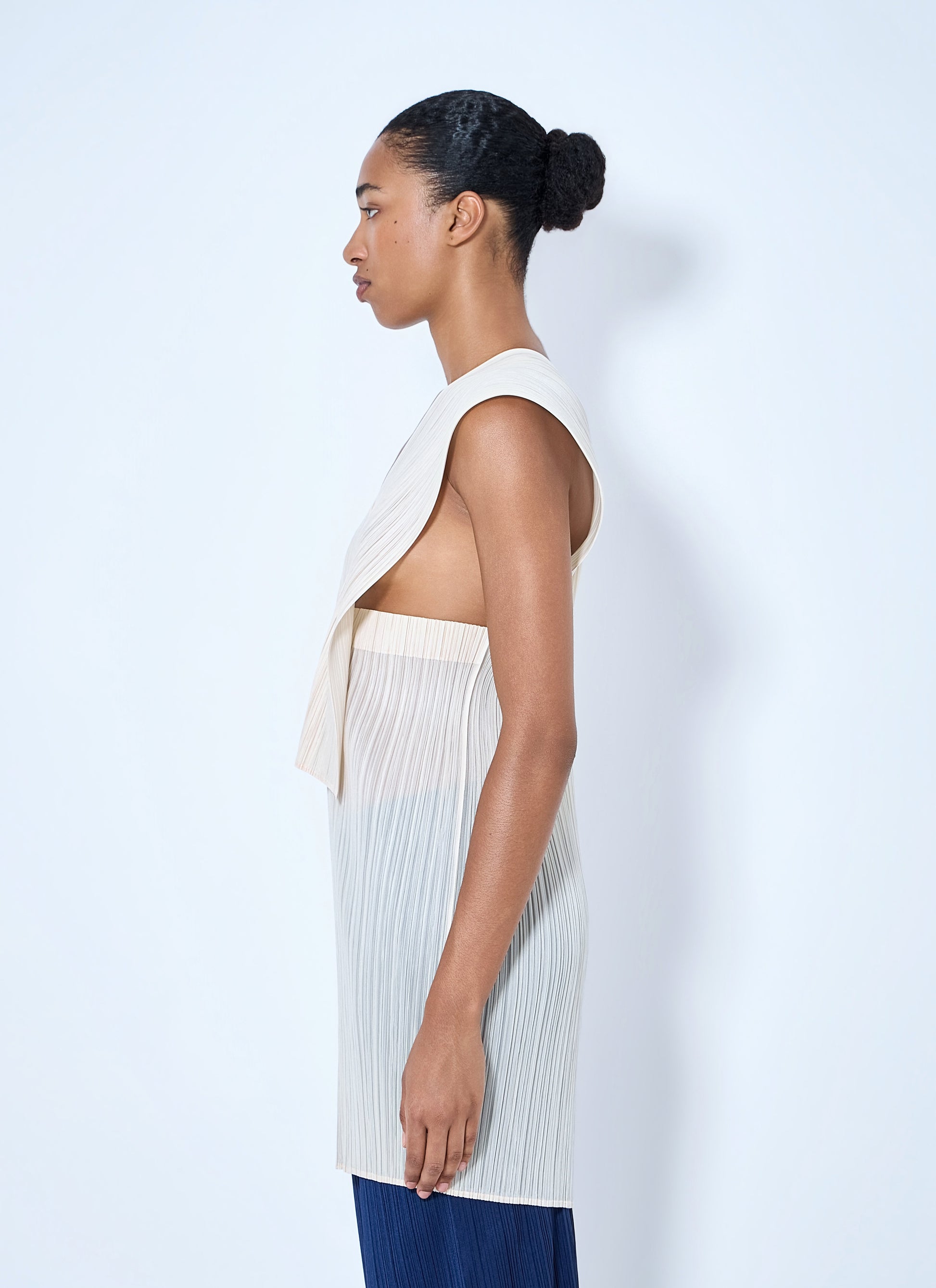 Pleats Please Issey Miyake Women Sleeveless Pleated Tunic PLEATS PLEASE ISSEY MIYAKE