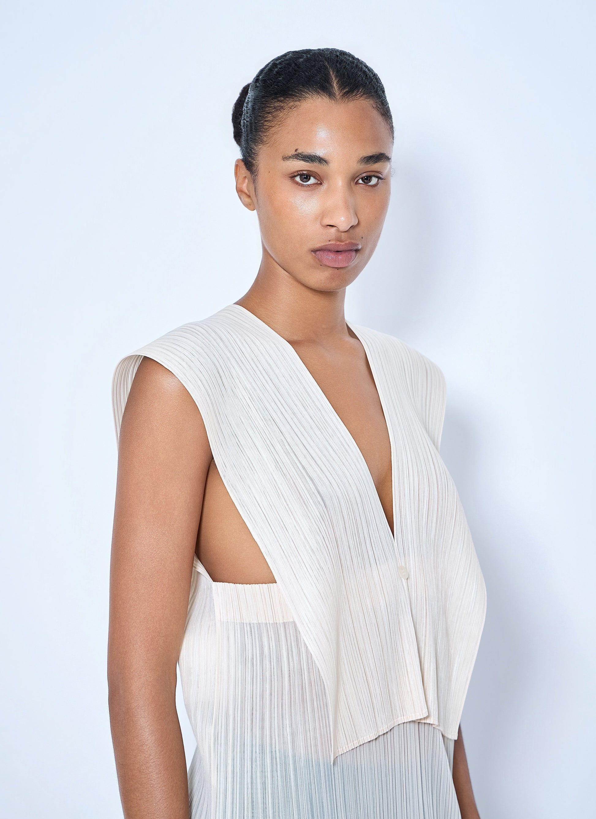 Pleats Please Issey Miyake Women Sleeveless Pleated Tunic PLEATS PLEASE ISSEY MIYAKE