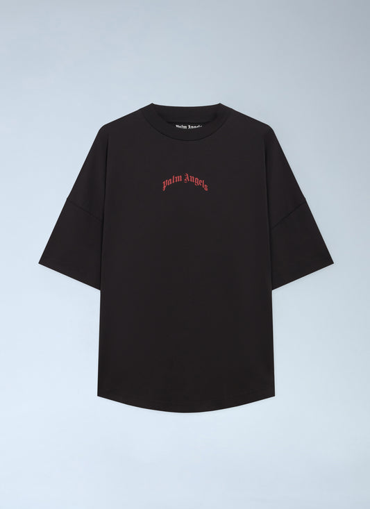 Palm Angels Men Curved Logo Over T-Shirt