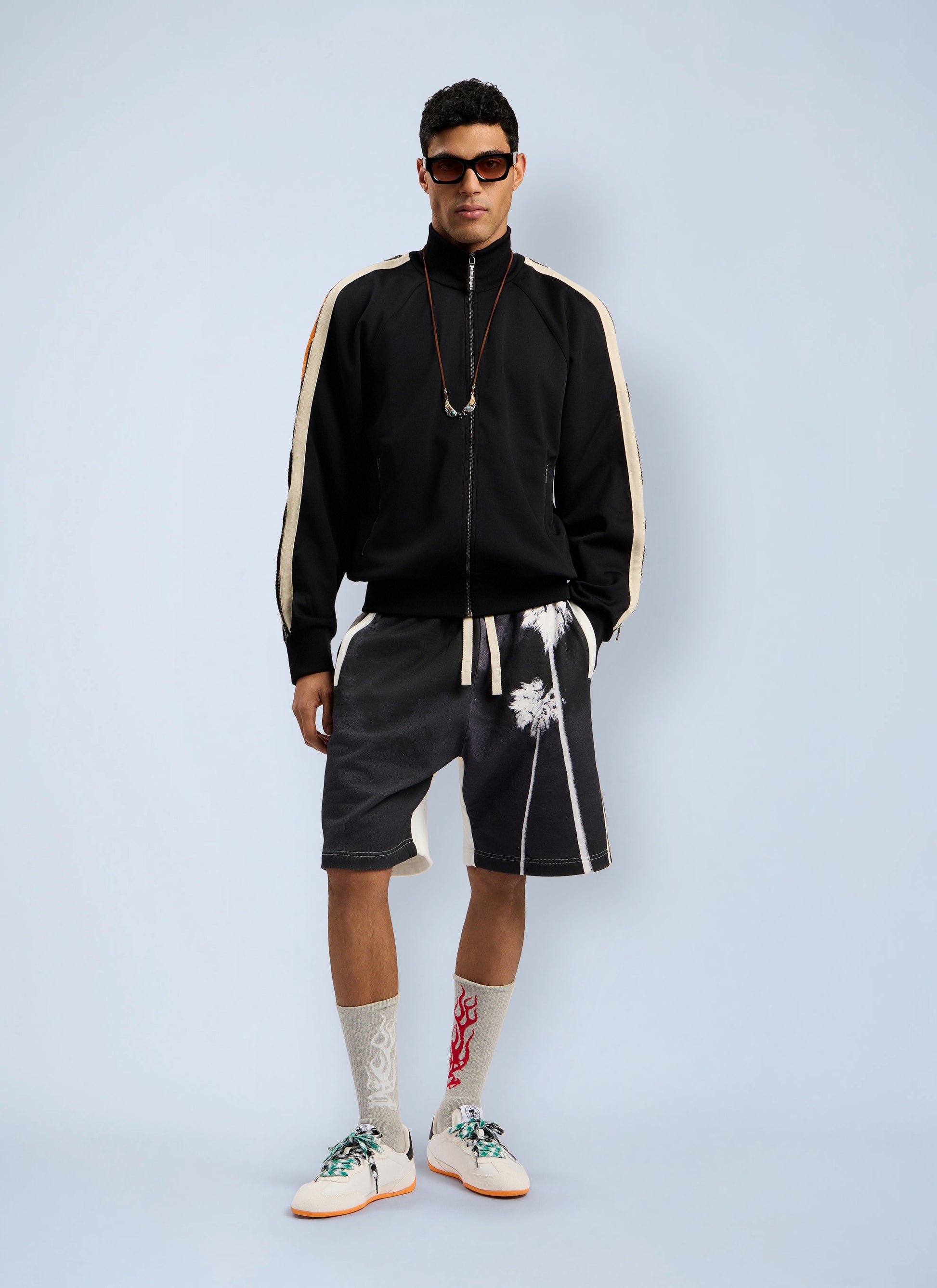 Palm Angels Men Performance Zip-Up Track Jacket PALM ANGELS