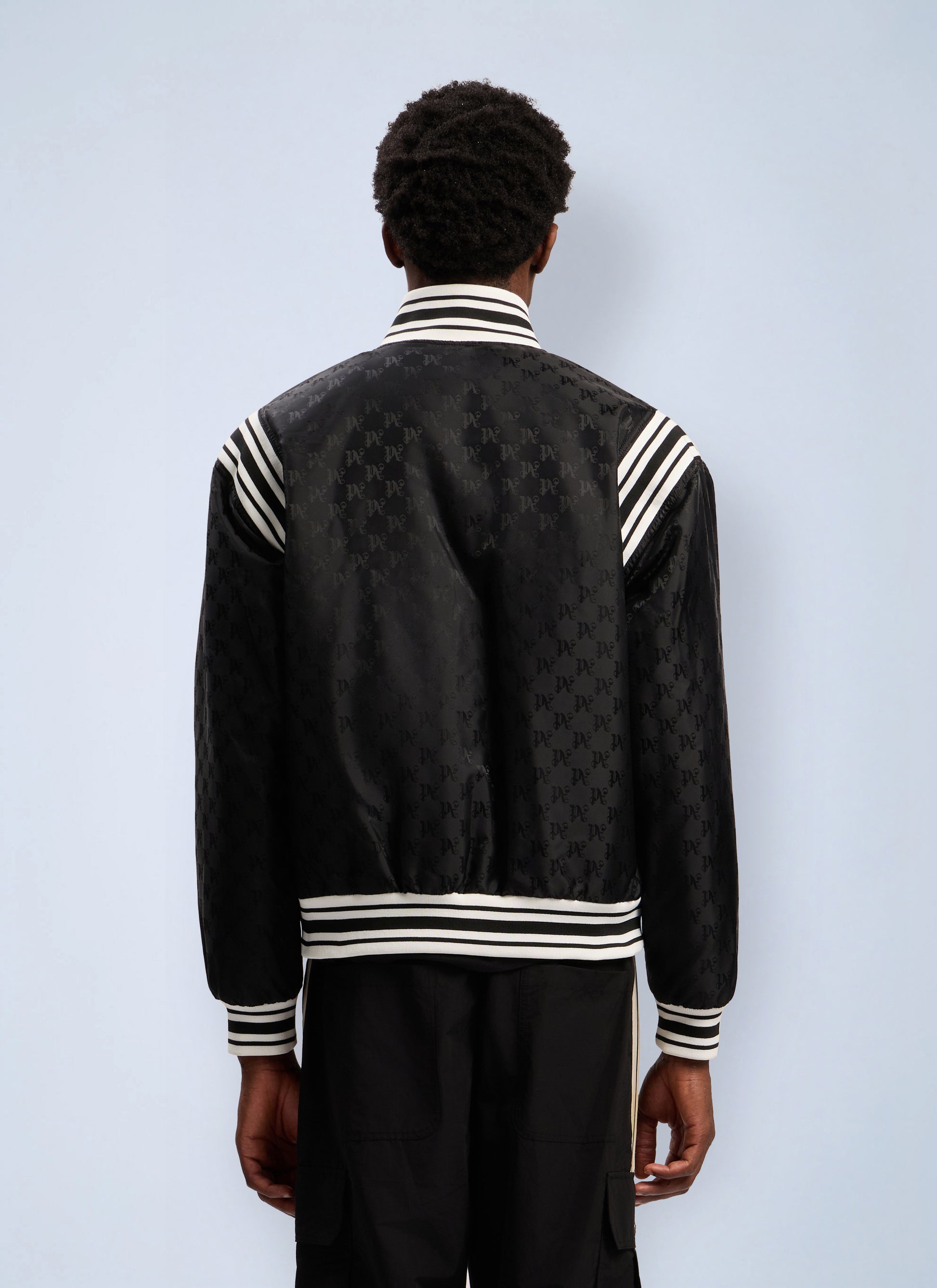 Palm Angels Men Monogram Jacquard Bomber Jacket PALM ANGELS