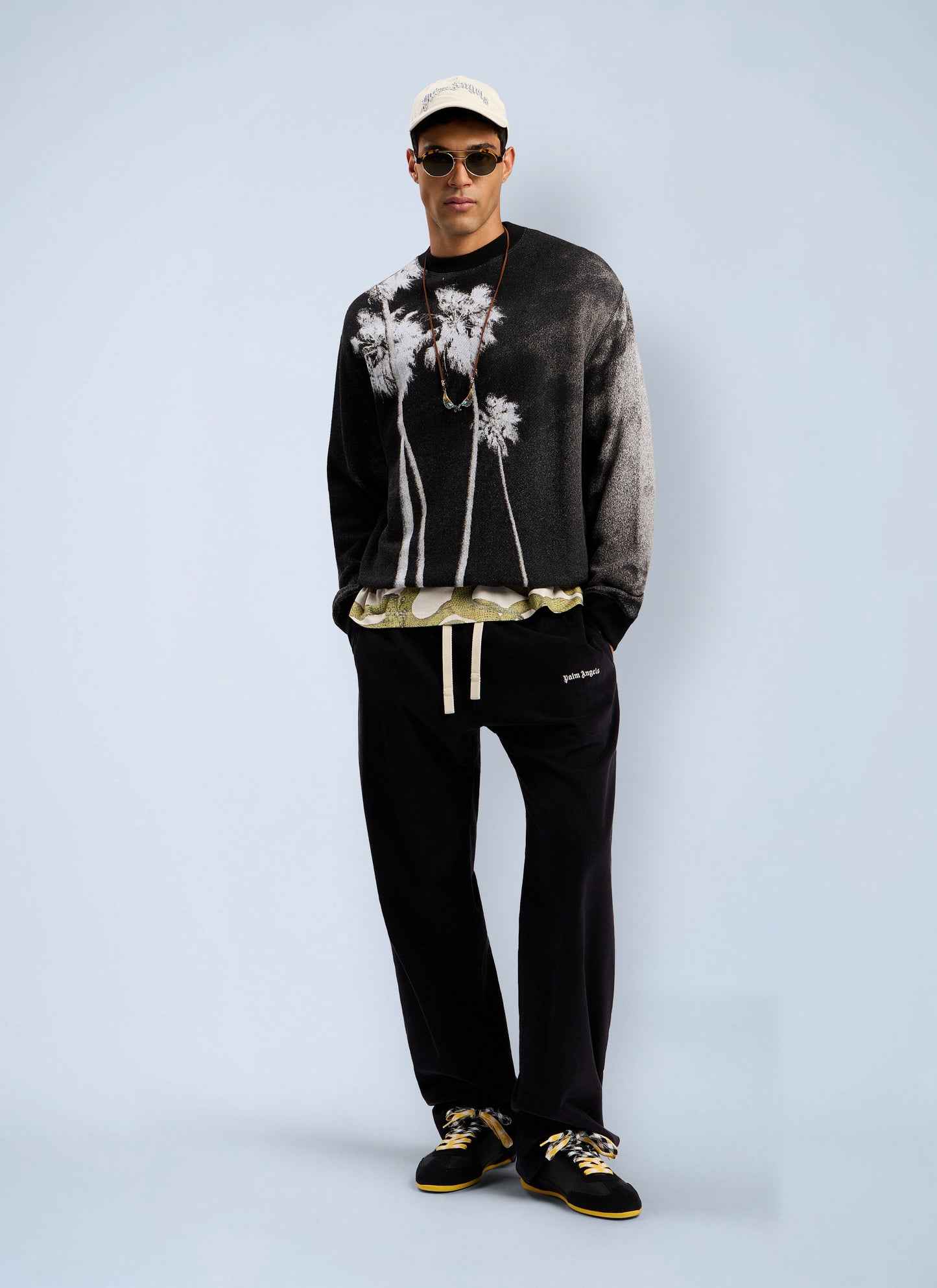 Palm Angels Men Classic Logo Cord Travel Pants PALM ANGELS