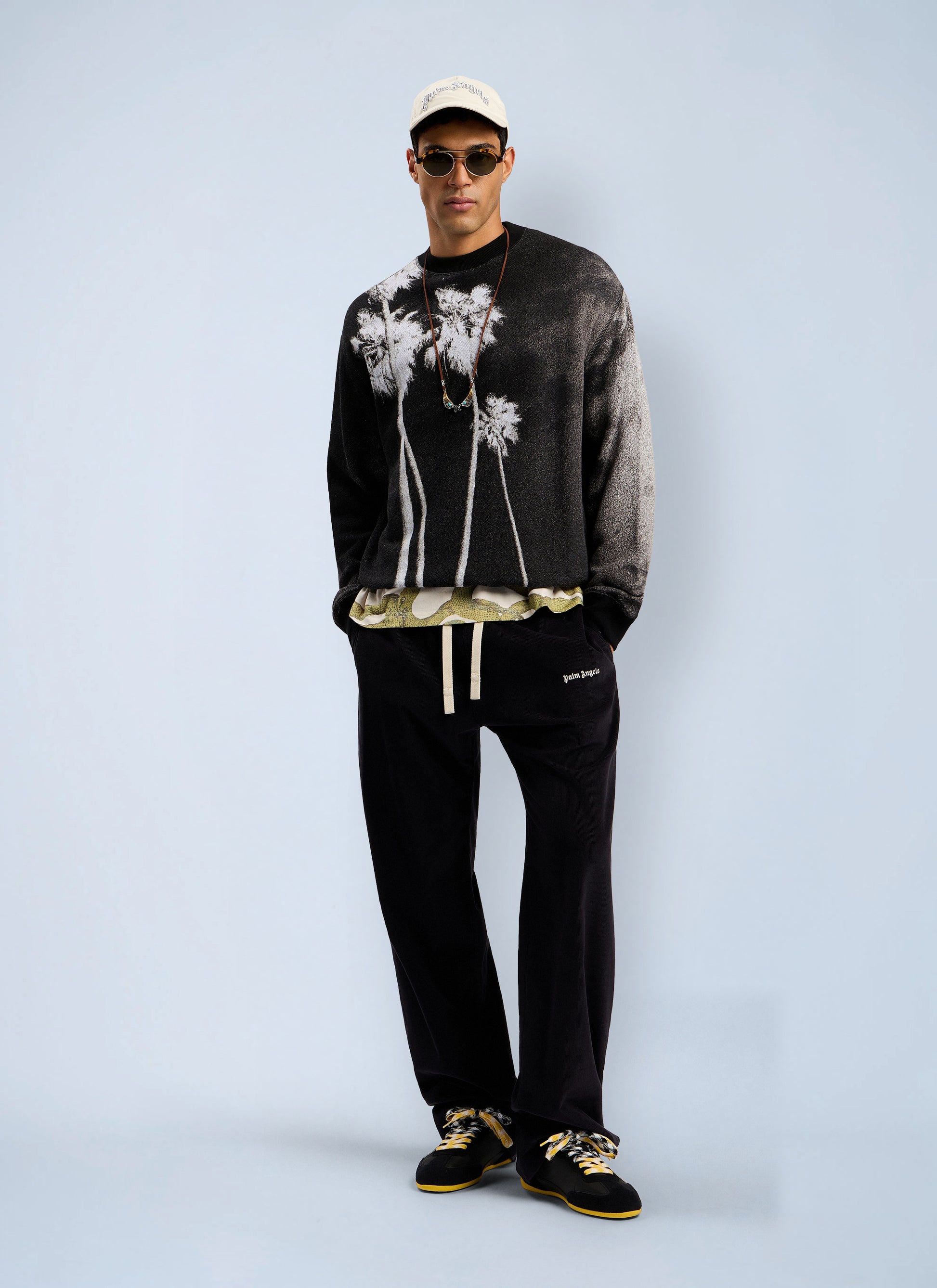 Palm Angels Men Classic Logo Cord Travel Pants PALM ANGELS
