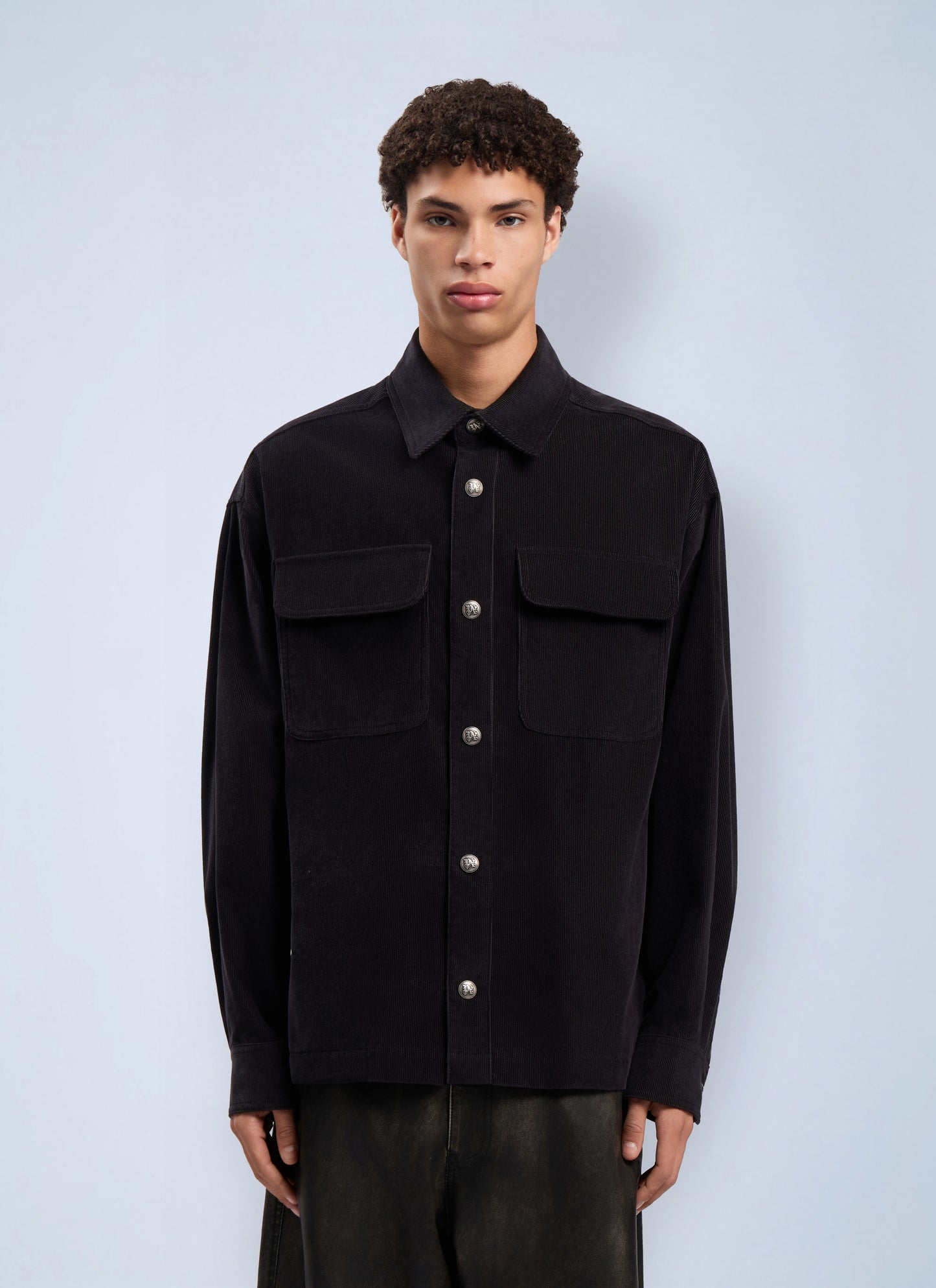 Palm Angels Men Classic Logo Corduroy Overshirt PALM ANGELS