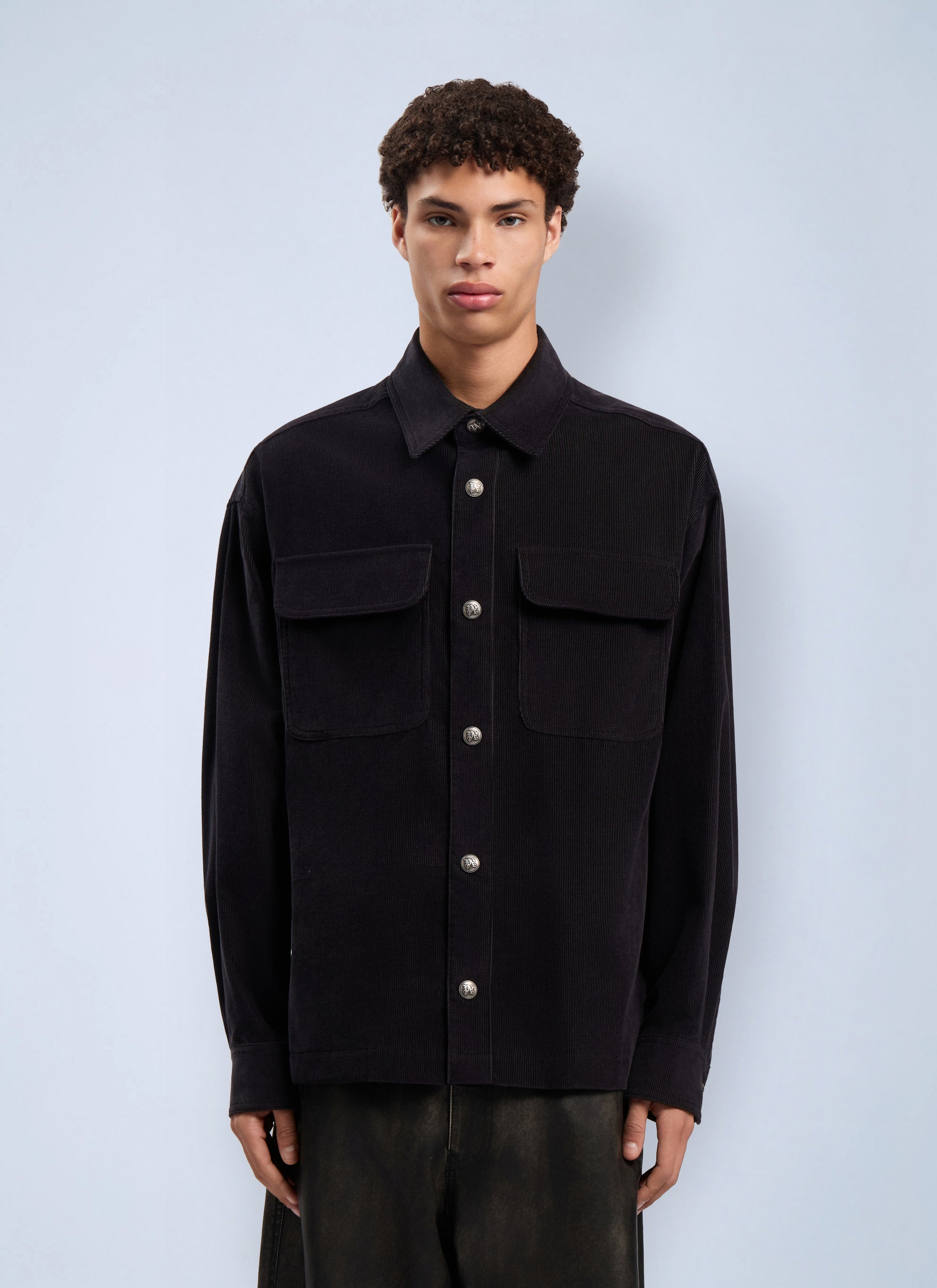 Palm Angels Men Classic Logo Corduroy Overshirt PALM ANGELS