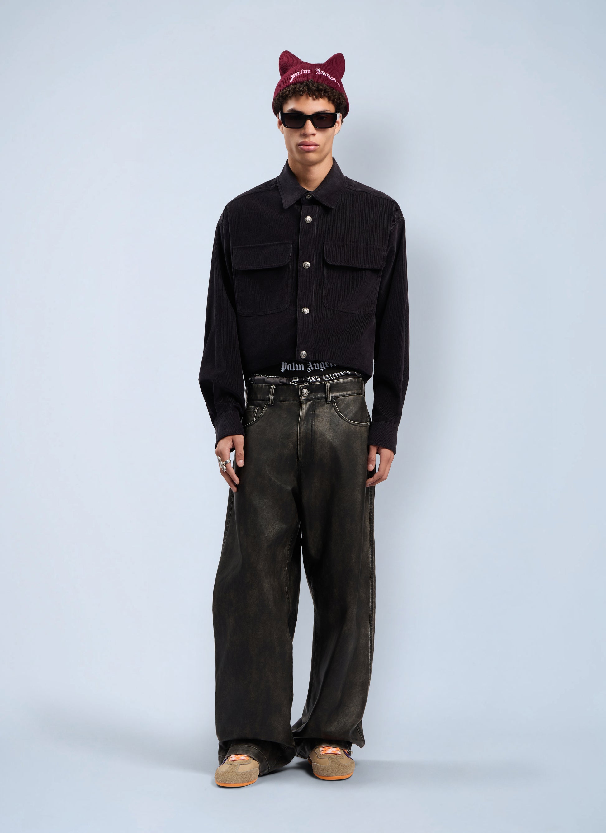 Palm Angels Men Classic Logo Corduroy Overshirt PALM ANGELS