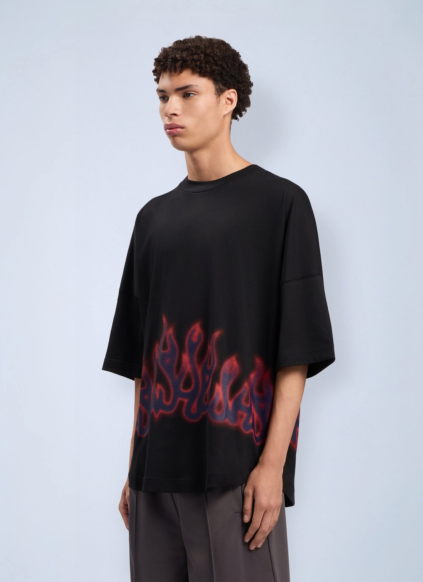 Palm Angels Men Flames Over T-Shirt PALM ANGELS