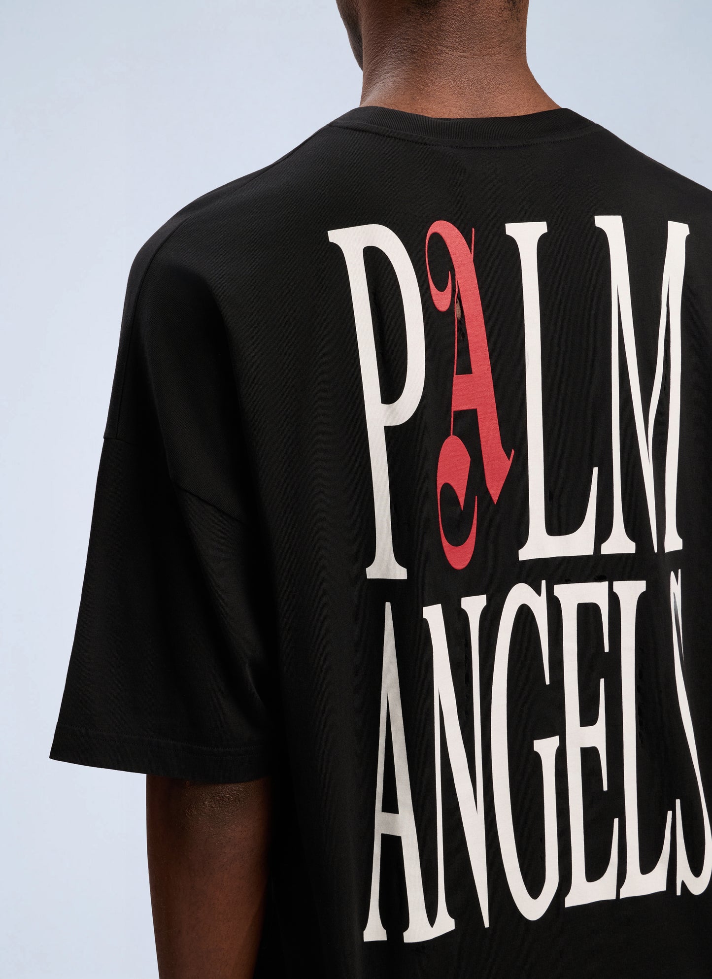 Palm Angels Men Flames Flag Loose T-Shirt PALM ANGELS