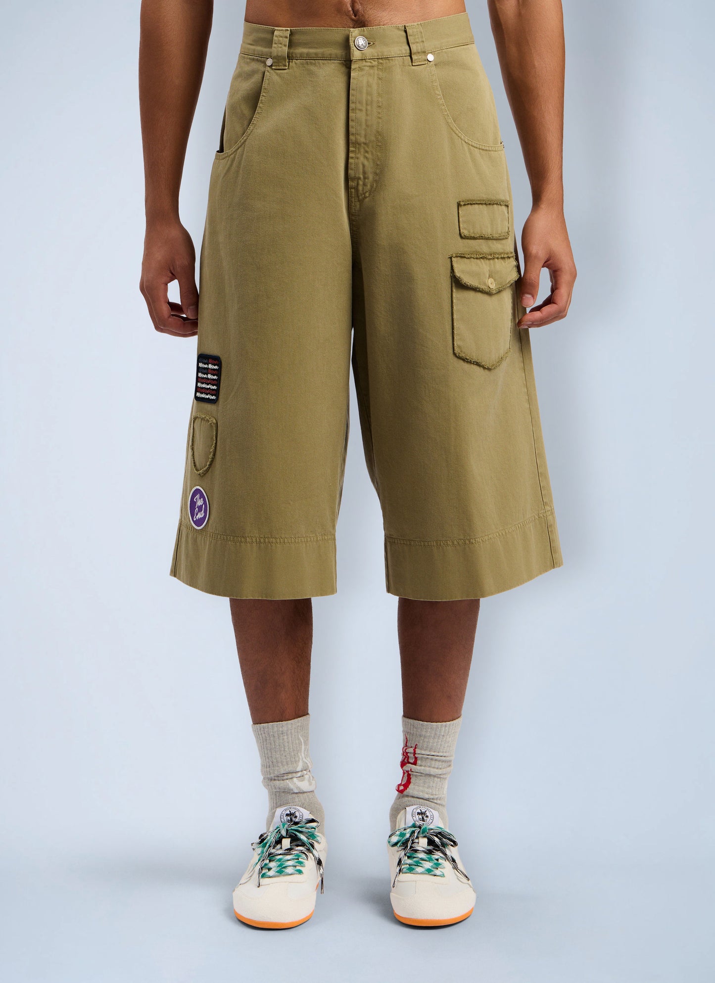 Palm Angels Men Military Patch Bermuda Shorts PALM ANGELS