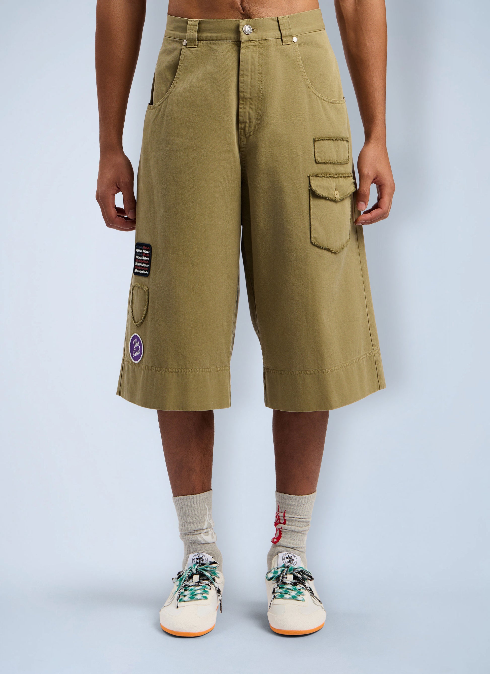 Palm Angels Men Military Patch Bermuda Shorts PALM ANGELS