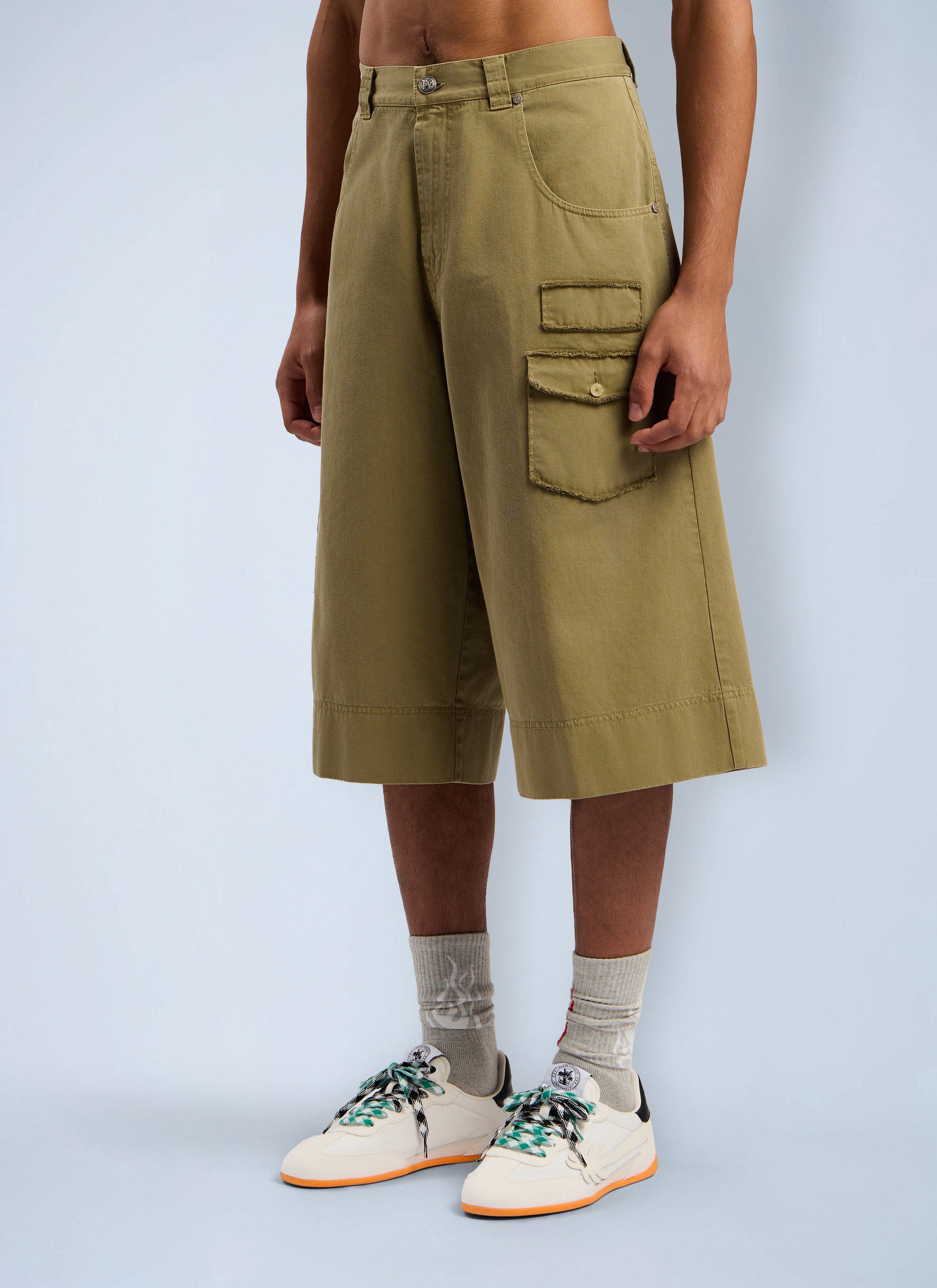 Palm Angels Men Military Patch Bermuda Shorts PALM ANGELS