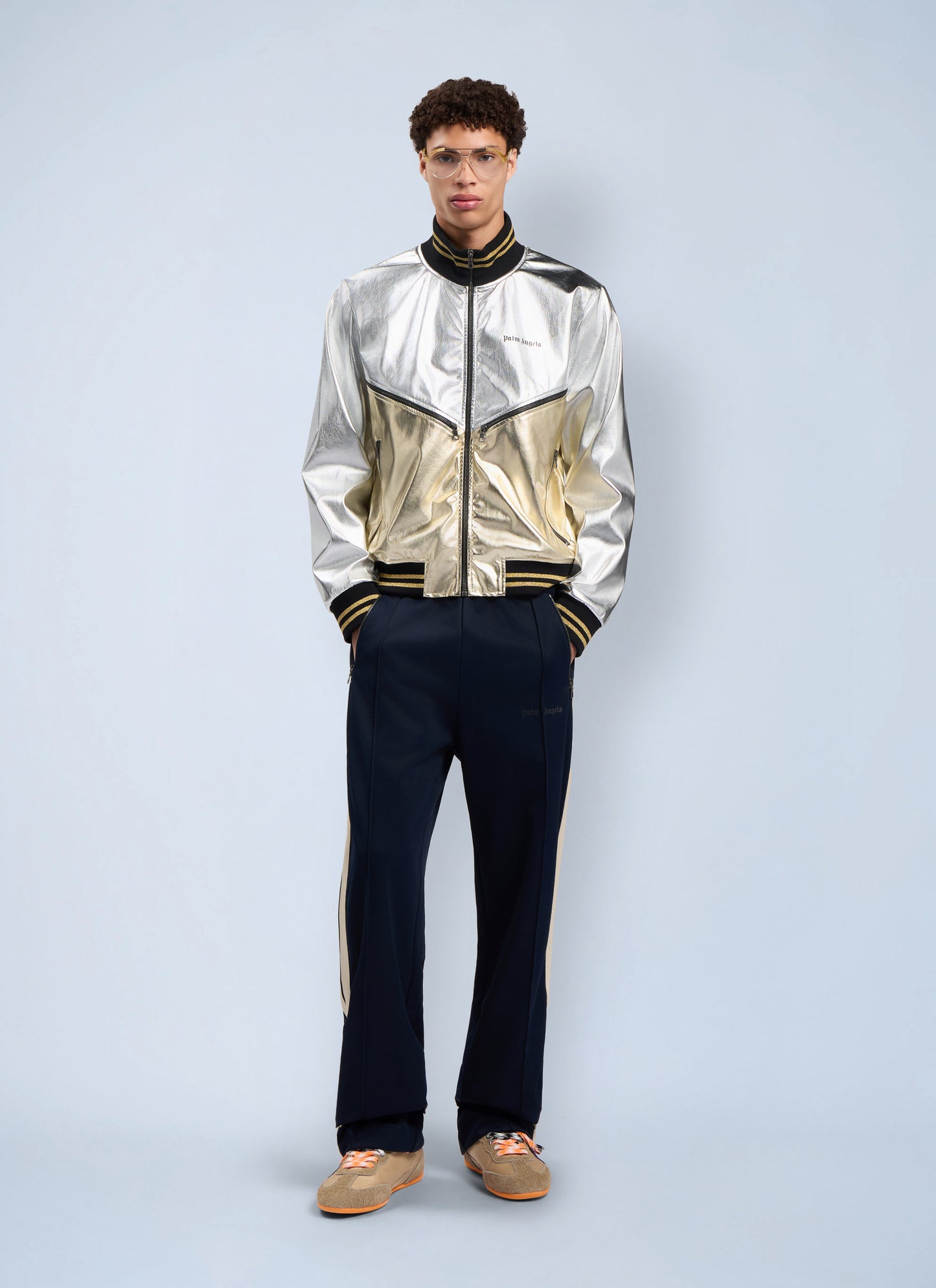 Palm Angels Men Classic Logo Zip-Up Track Pants PALM ANGELS