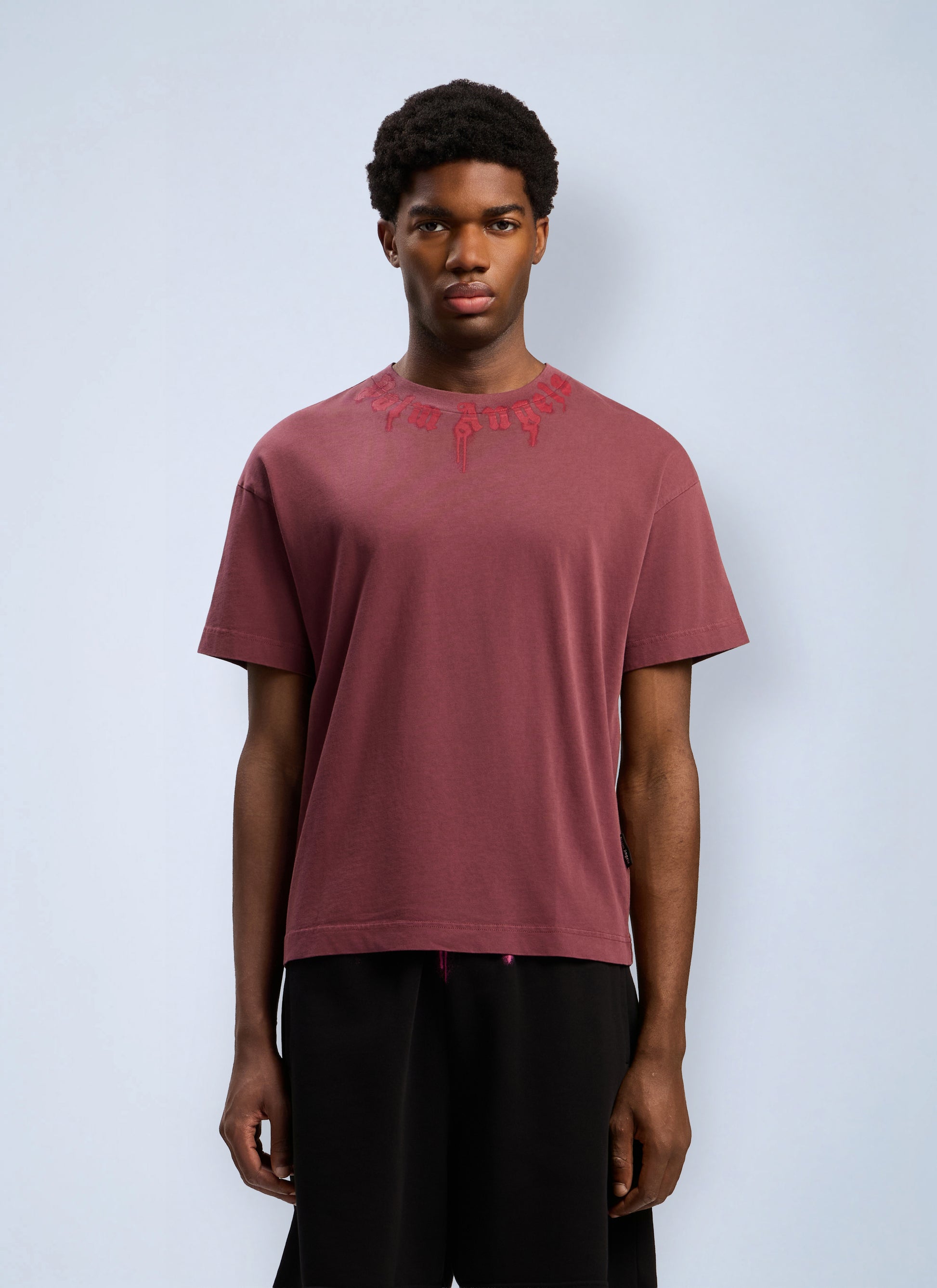 Palm Angels Men Neck Logo Regular T-Shirt PALM ANGELS