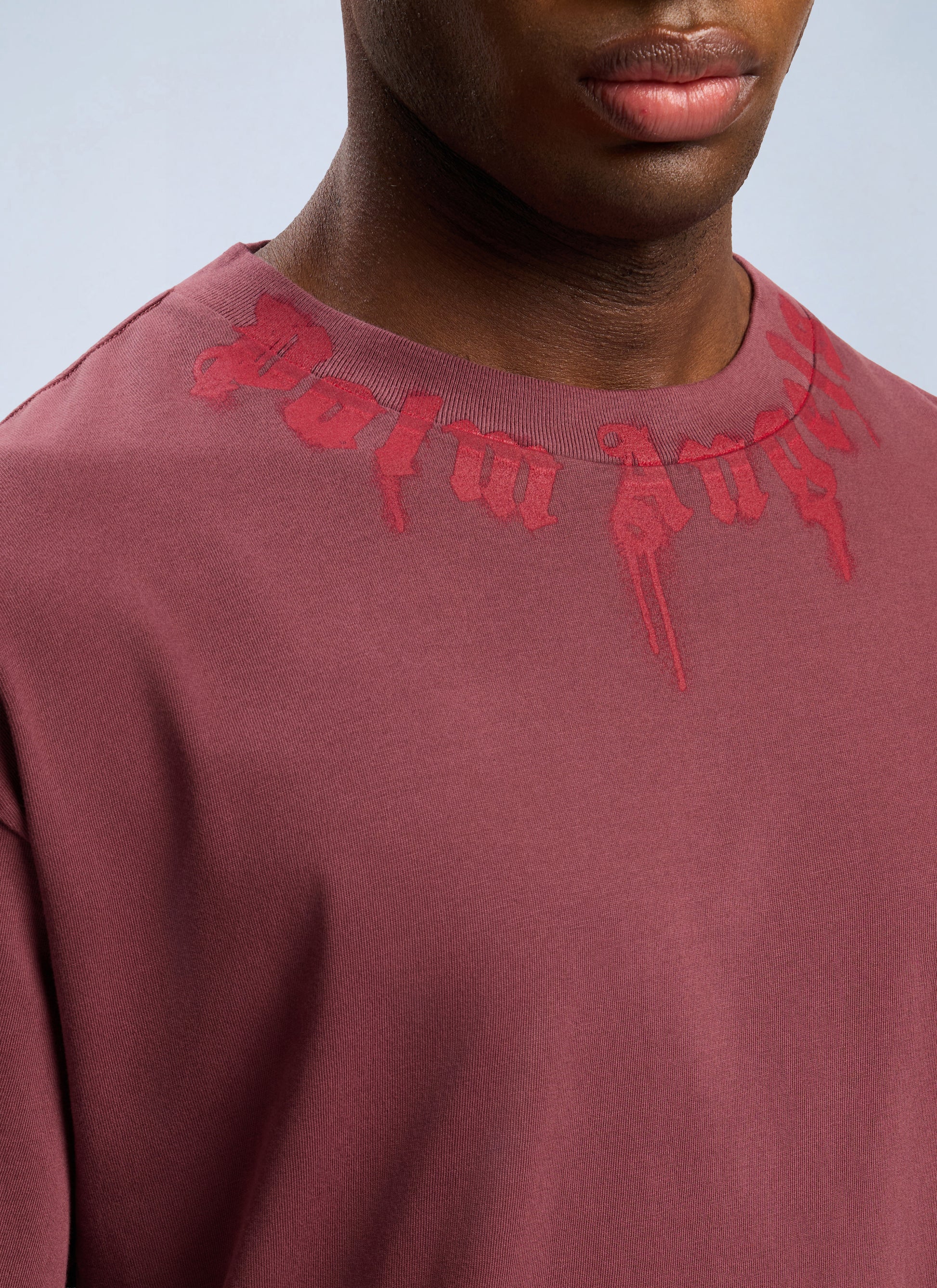 Palm Angels Men Neck Logo Regular T-Shirt PALM ANGELS