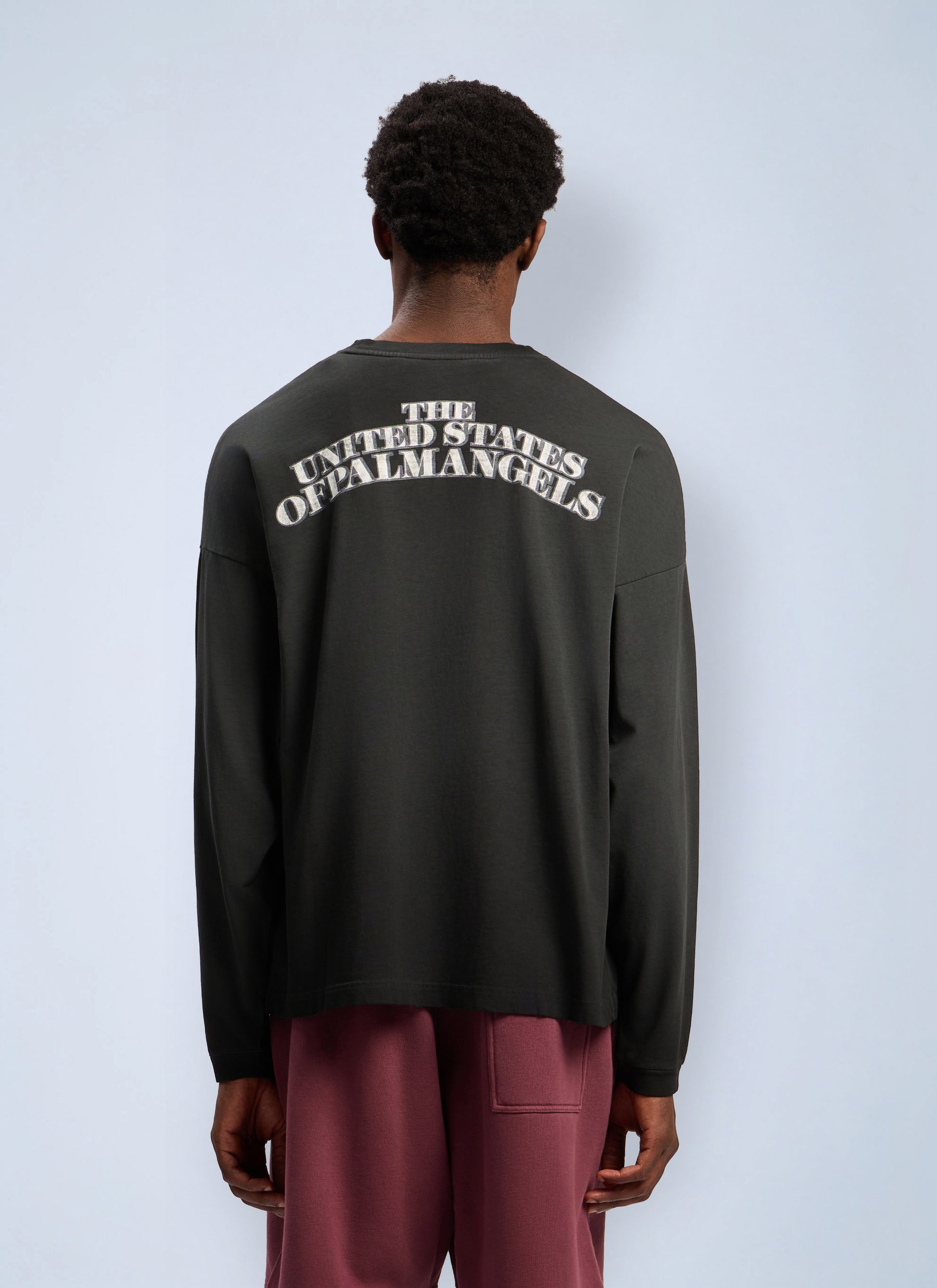 Palm Angels Men Dollar Graphic Long Sleeve T-Shirt PALM ANGELS