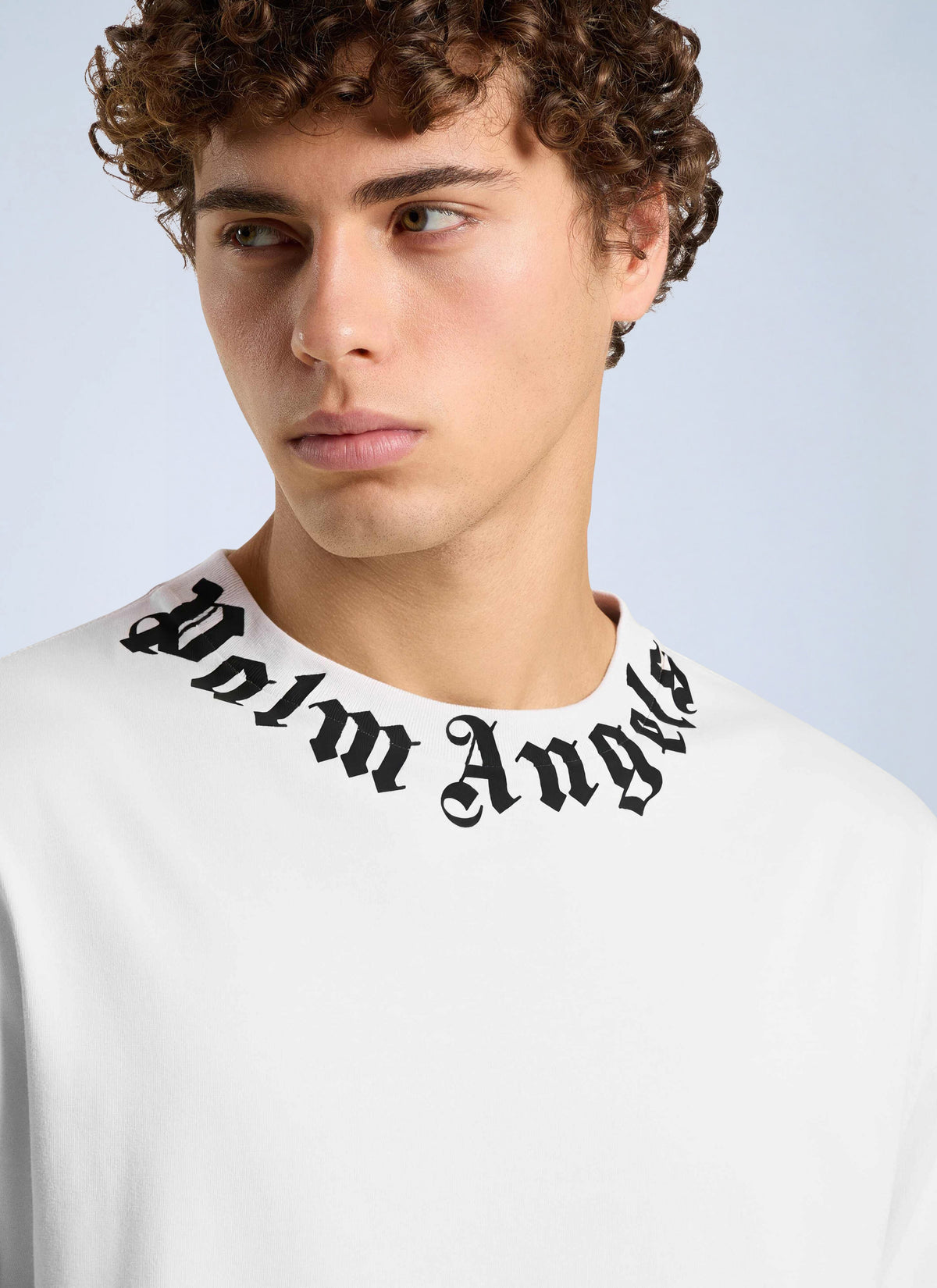 Palm Angels Men Neck Logo Regular Tee PALM ANGELS
