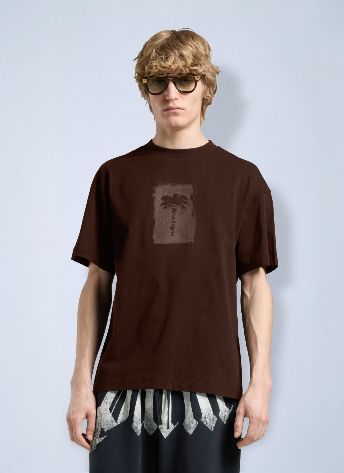 Palm Angels Men Brushed Palm Tree Regular Tee PALM ANGELS