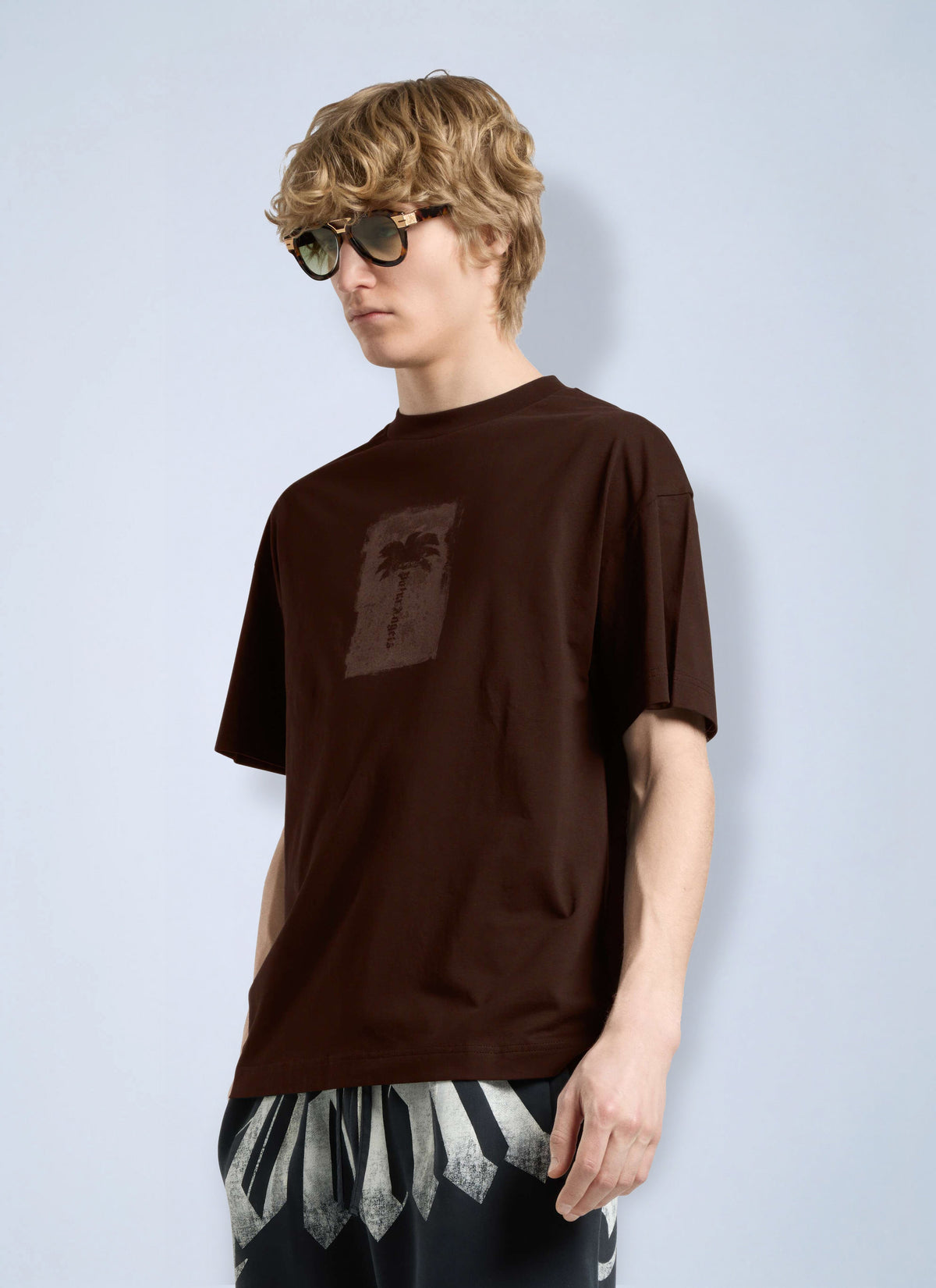 Palm Angels Men Brushed Palm Tree Regular Tee PALM ANGELS