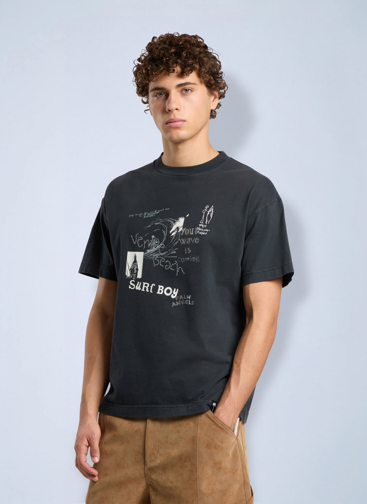 Palm Angels Men Surf Boy Regular T-Shirt PALM ANGELS