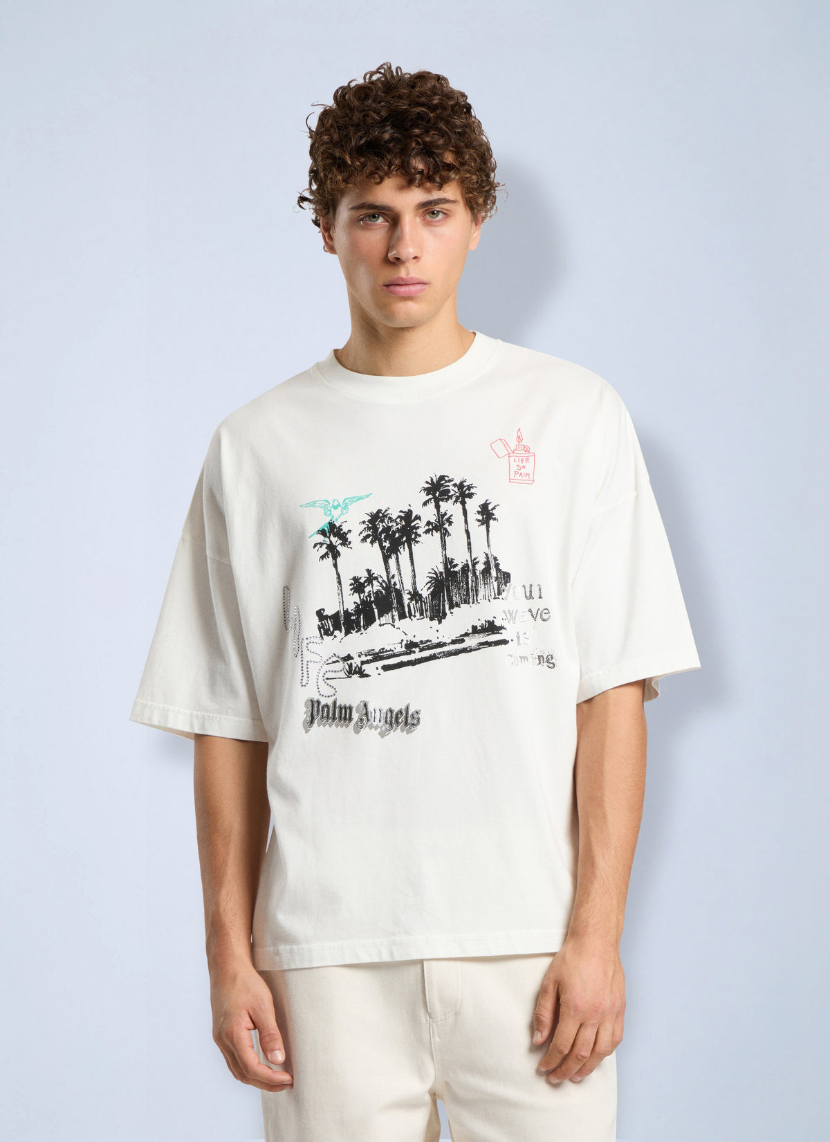 Palm Angels Men Palm Life Loose T-Shirt PALM ANGELS