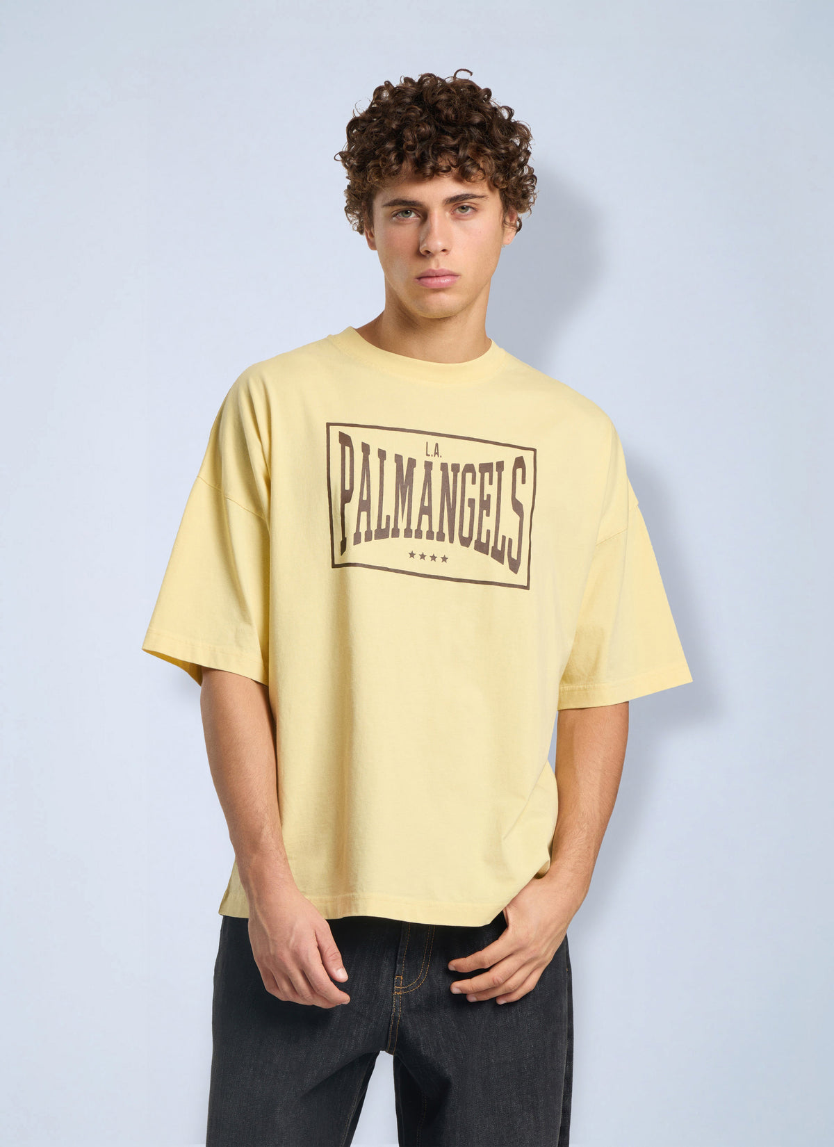 Palm Angels Men Vintage Box Logo Loose T-Shirt PALM ANGELS