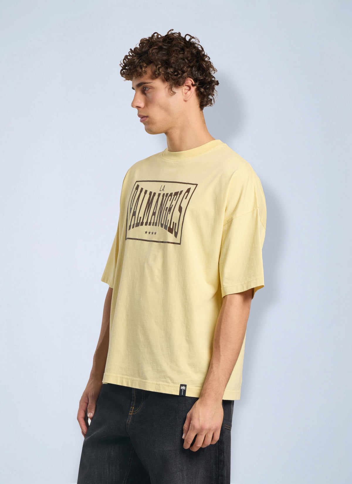 Palm Angels Men Vintage Box Logo Loose T-Shirt PALM ANGELS
