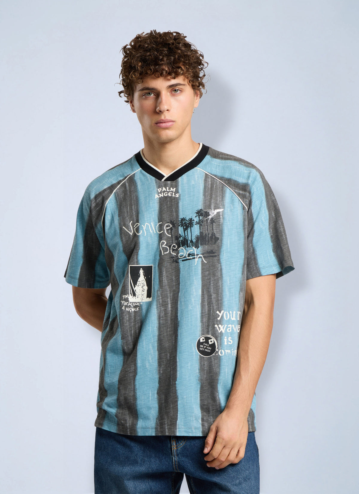 Palm Angels Men Soccer Cali Regular T-Shirt PALM ANGELS