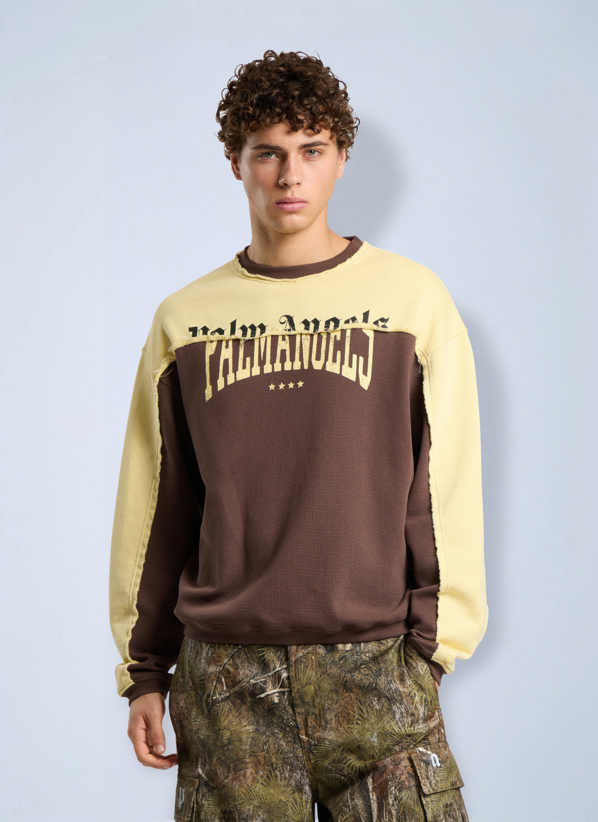 Palm Angels Men Vintage Logo Crewneck Sweatshirt PALM ANGELS