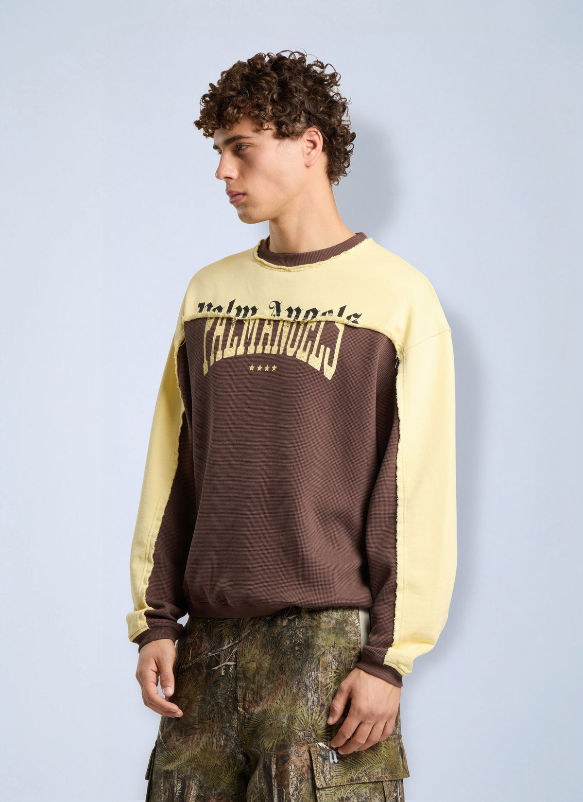 Palm Angels Men Vintage Logo Crewneck Sweatshirt PALM ANGELS