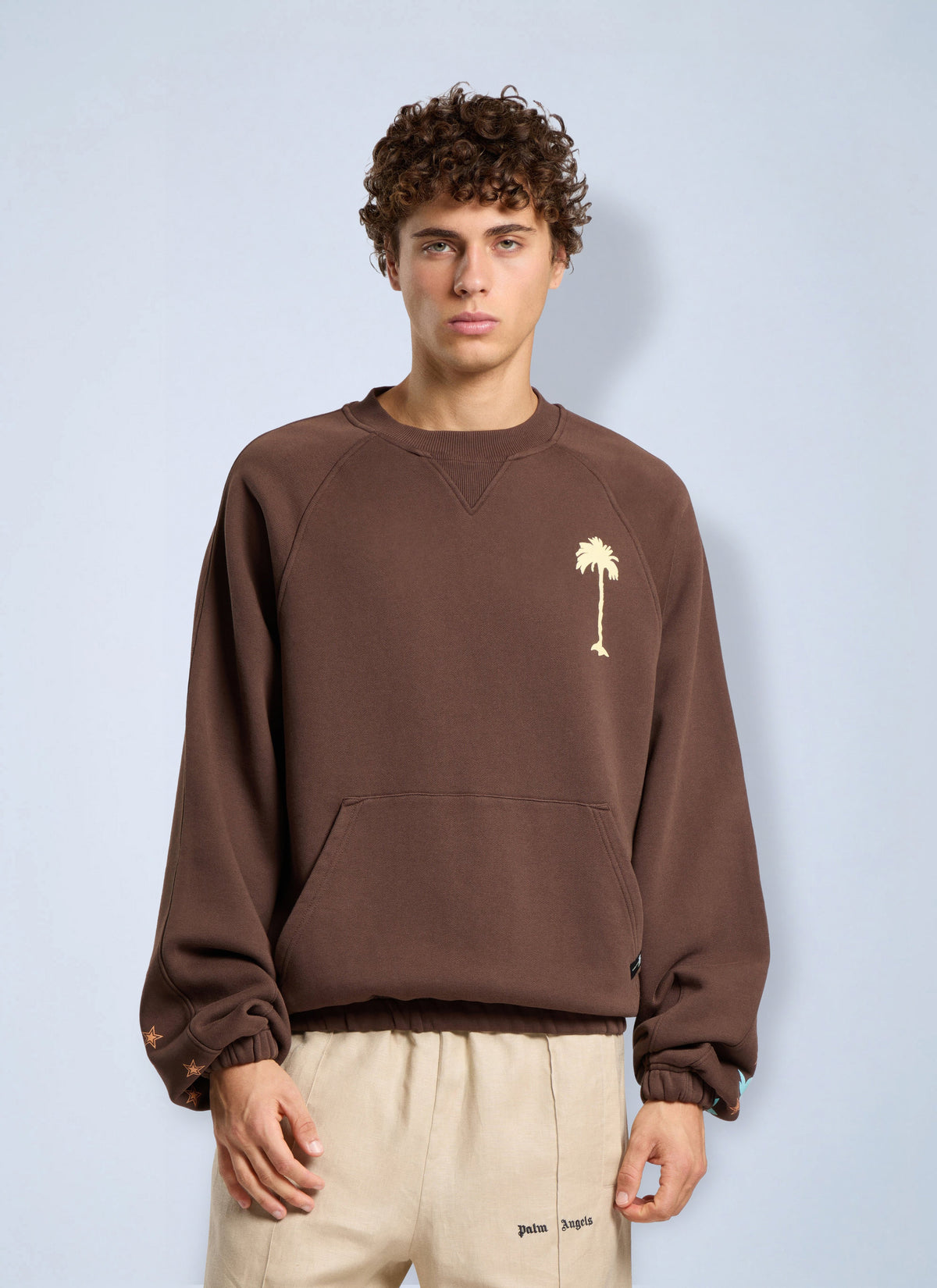 Palm Angels Men Feel High Regular Crewneck Sweatshirt PALM ANGELS