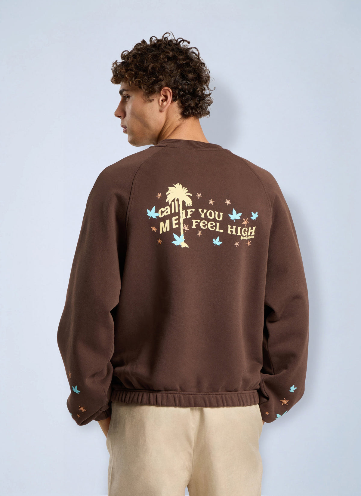 Palm Angels Men Feel High Regular Crewneck Sweatshirt PALM ANGELS