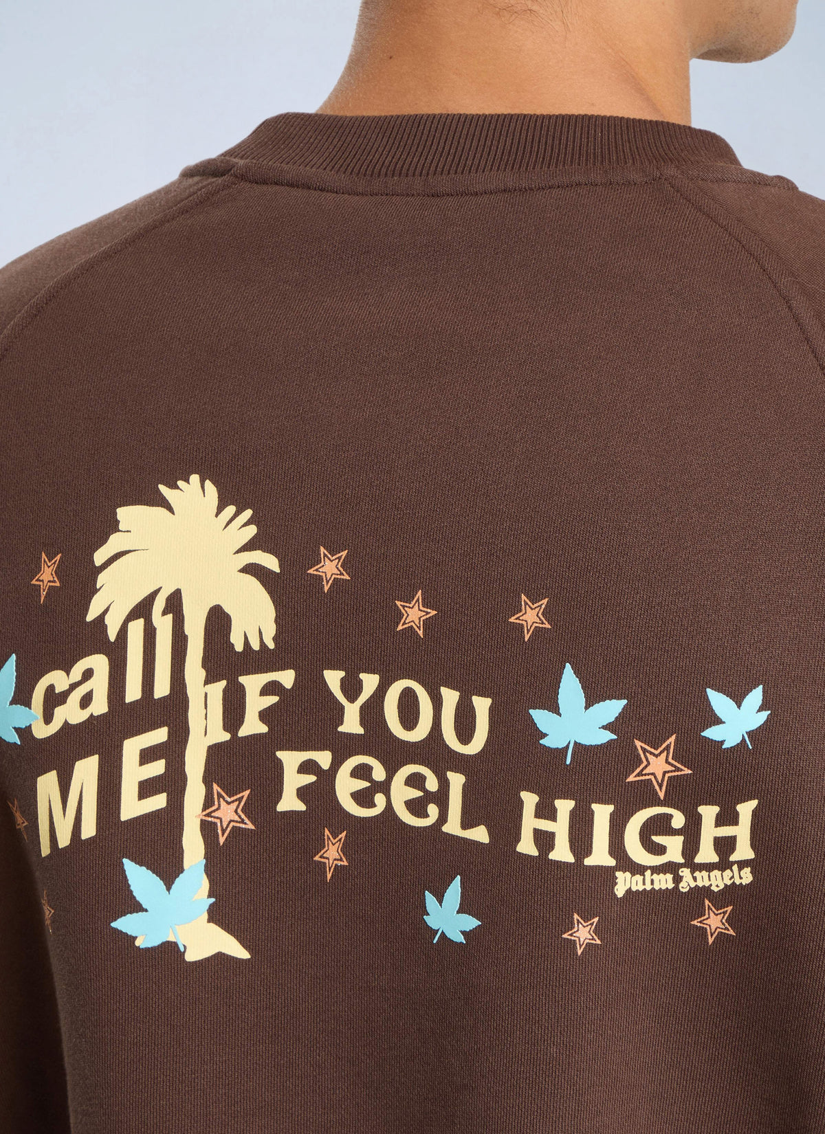 Palm Angels Men Feel High Regular Crewneck Sweatshirt PALM ANGELS