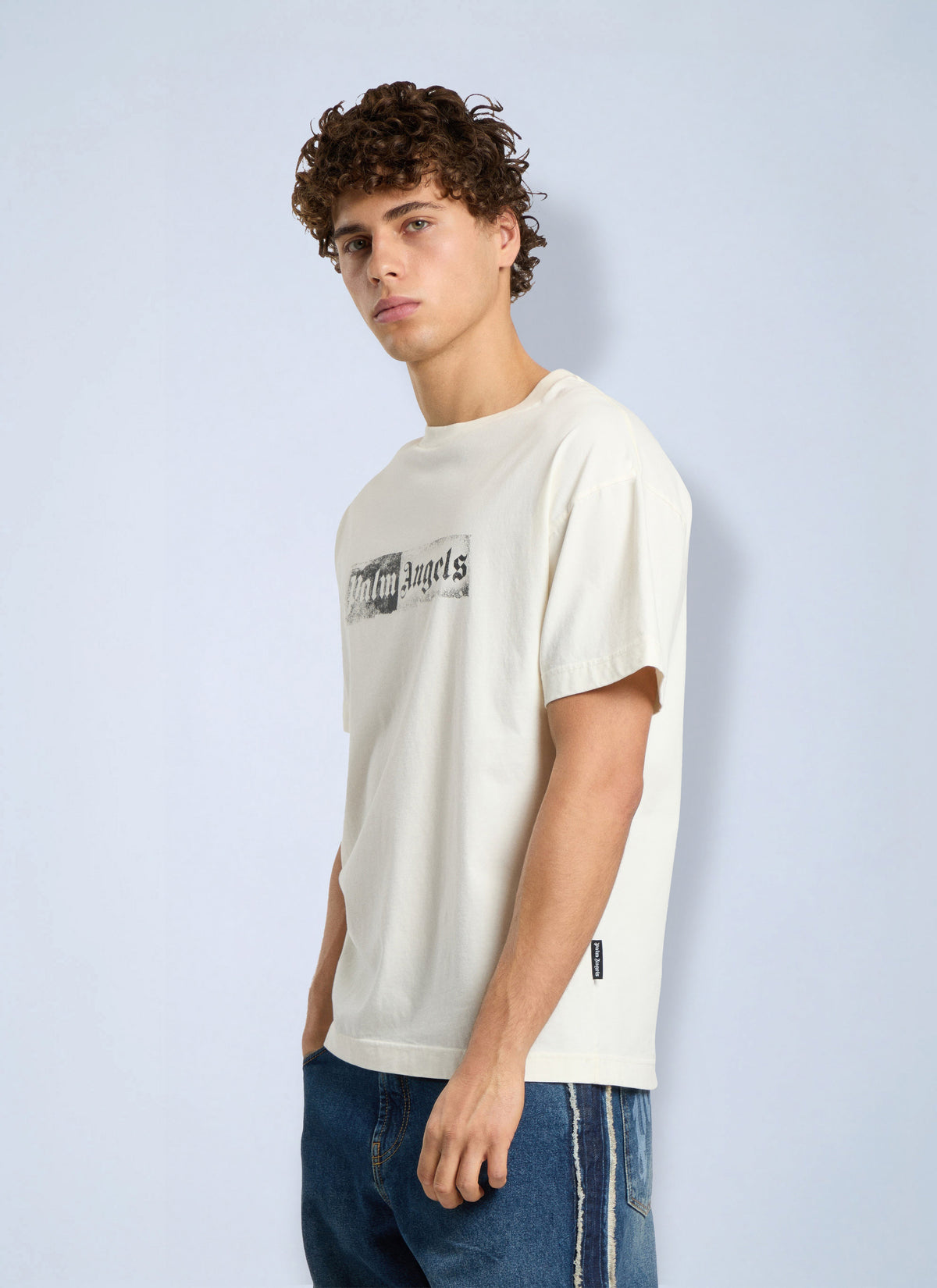 Palm Angels Men Stamp Logo Regular T-Shirt PALM ANGELS