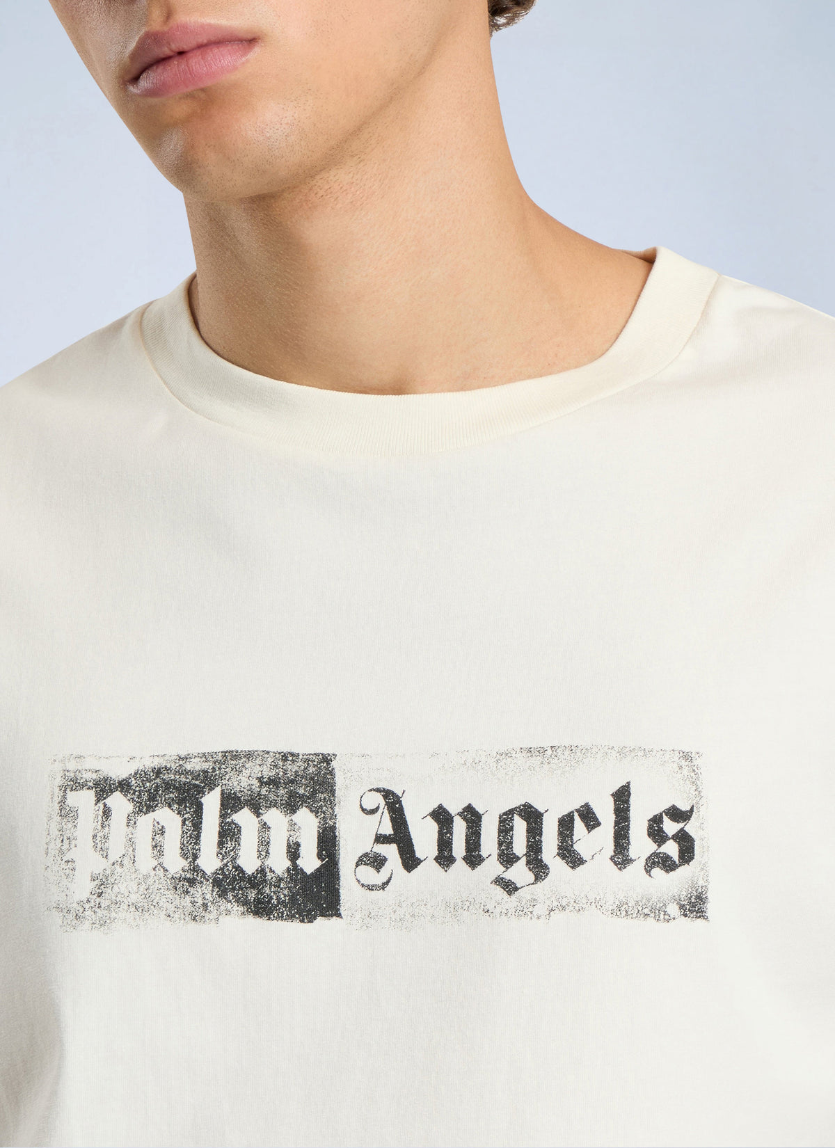 Palm Angels Men Stamp Logo Regular T-Shirt PALM ANGELS