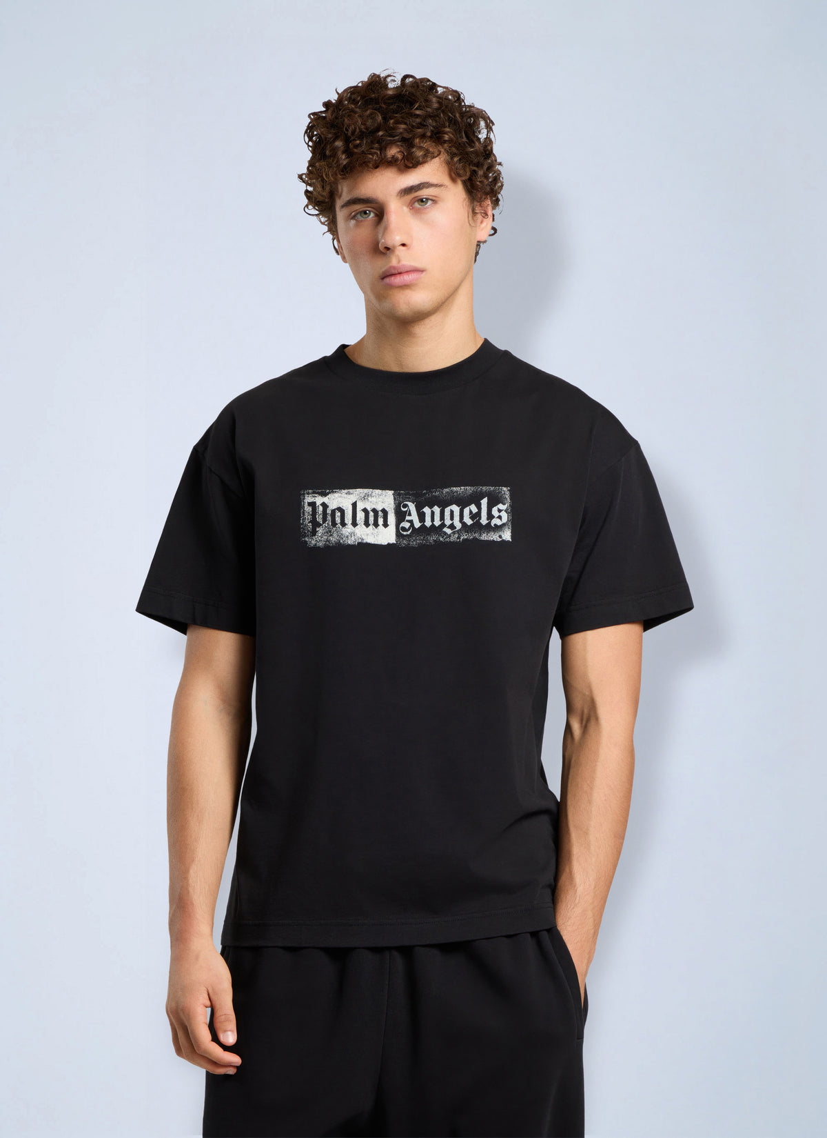 Palm Angels Men Stamp Logo Regular T-Shirt PALM ANGELS