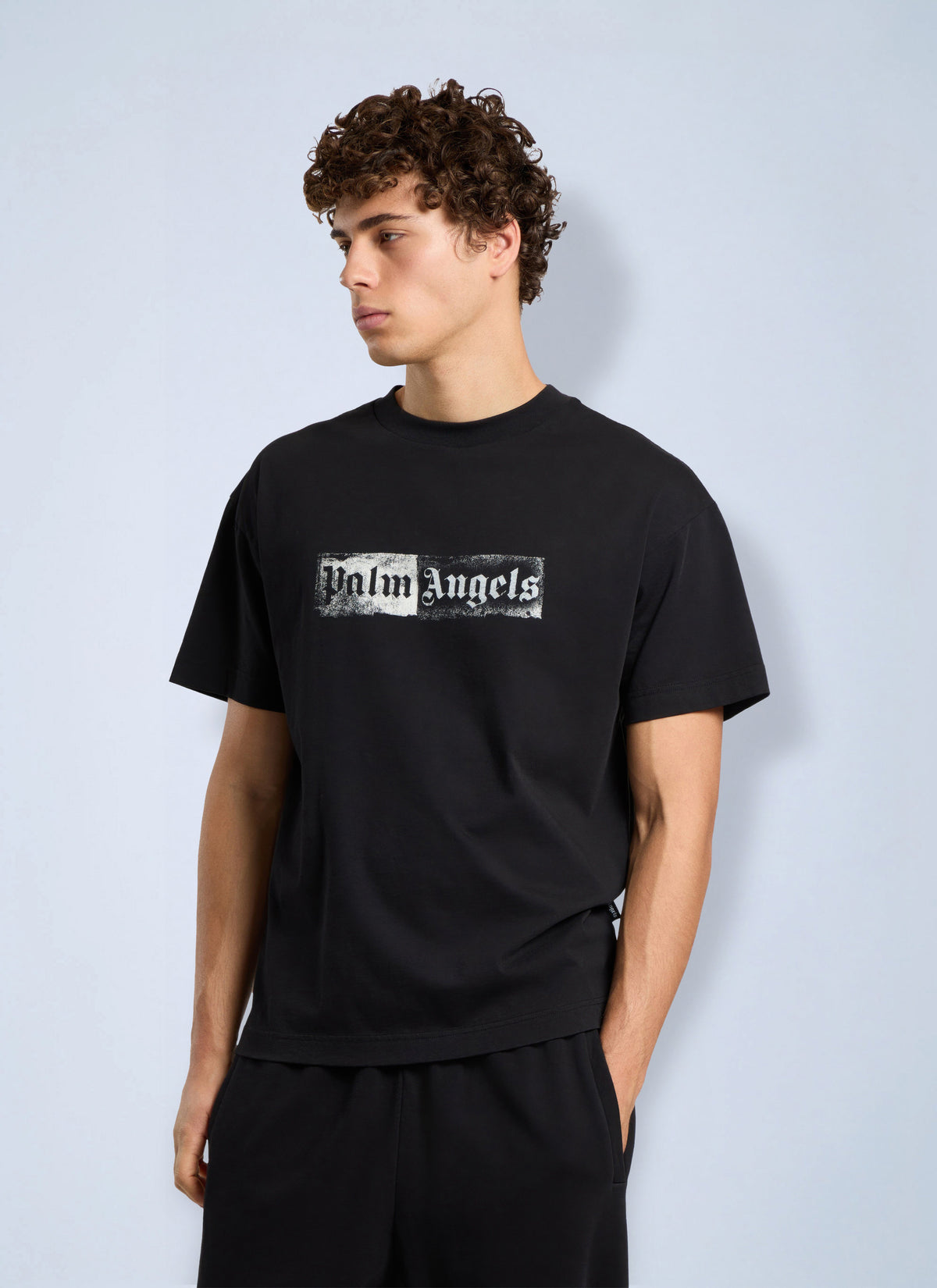 Palm Angels Men Stamp Logo Regular T-Shirt PALM ANGELS