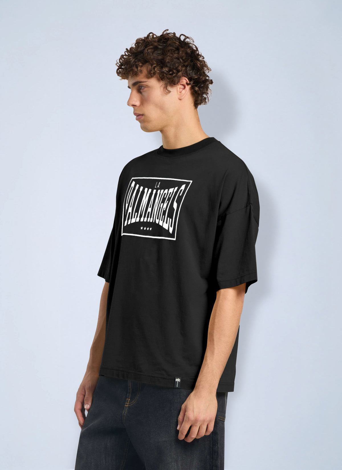 Palm Angels Men Vintage Box Logo Loose T-Shirt PALM ANGELS